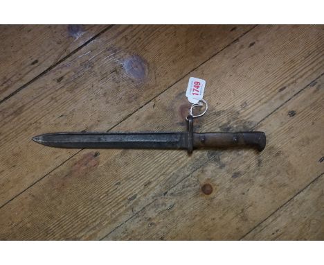 A German M1871/84 bayonet,&nbsp;inscribed 'Soemmerda' and '38.R.5.63.'. 