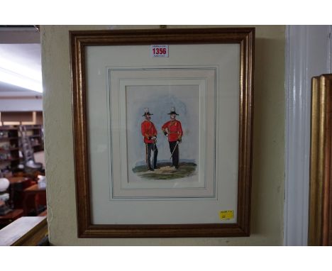 R Simkin,&nbsp;19th century military officers, a pair, each signed and dated '75 and '76 respectively, watercolour, 18 x 13.5