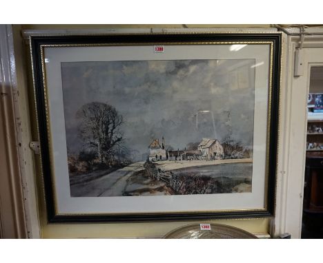 Rowland Hilder, a farmstead, 43.5 x 60.5cm. PLEASE NOTE THIS IS A PRINT.  