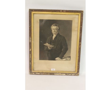 A FRAMED AND GLAZED ENGRAVING OF A 19TH CENTURY PORTRAIT THE REV.D FRANCIS CLOSE,A.M. THE INCUMBENT OF CHELTENHAM A/F
