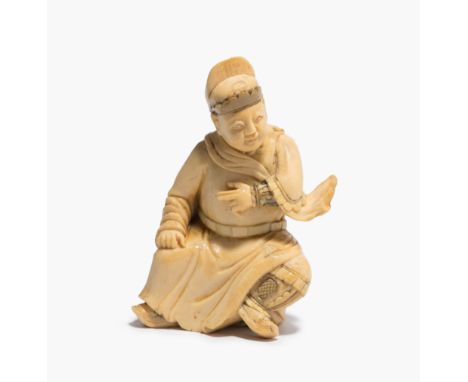 AUF DIESES LOS KANN NICHT GEBOTEN WERDEN /&nbsp;THIS ITEM IS NOT LEGAL TO SELL IN THE UK/EU:&nbsp;Kleine Elfenbeinfigur China
