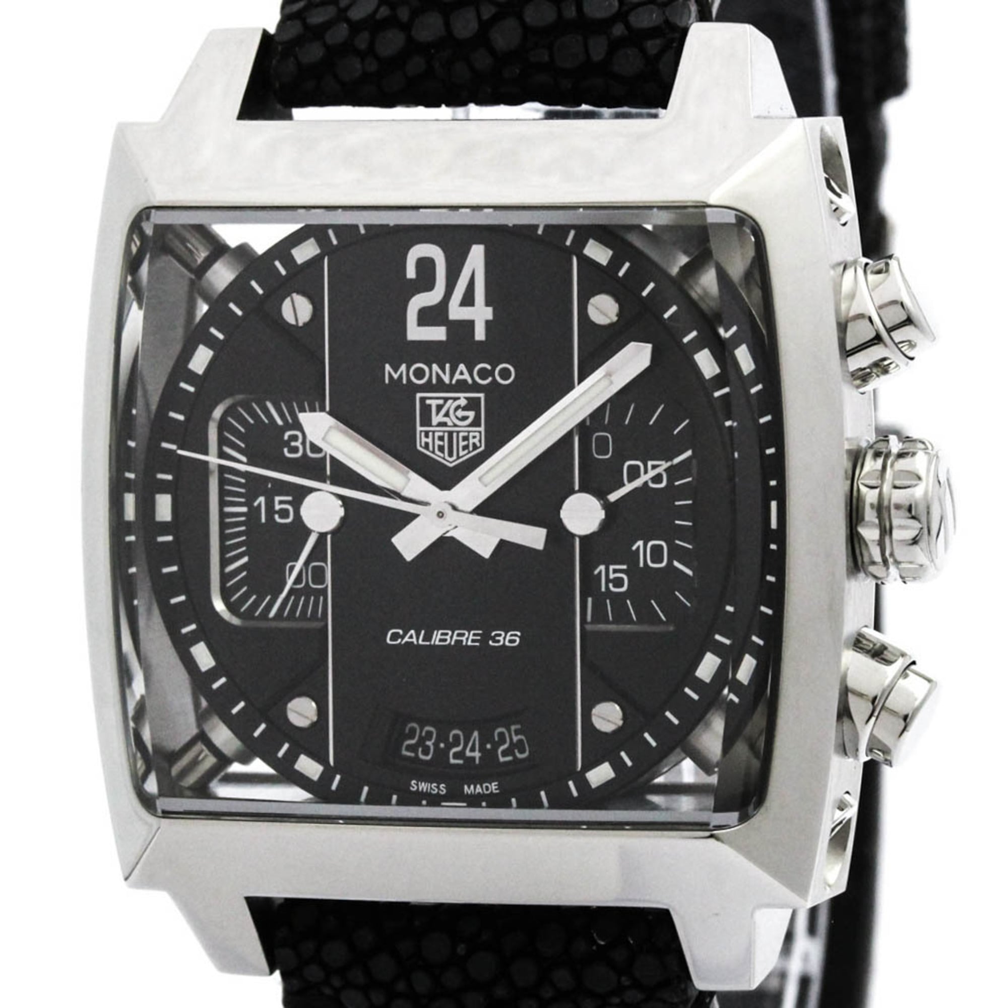 TAG HEUER Monaco 24 Calibre 36 Steel Automatic Watch CAL5113 Polished