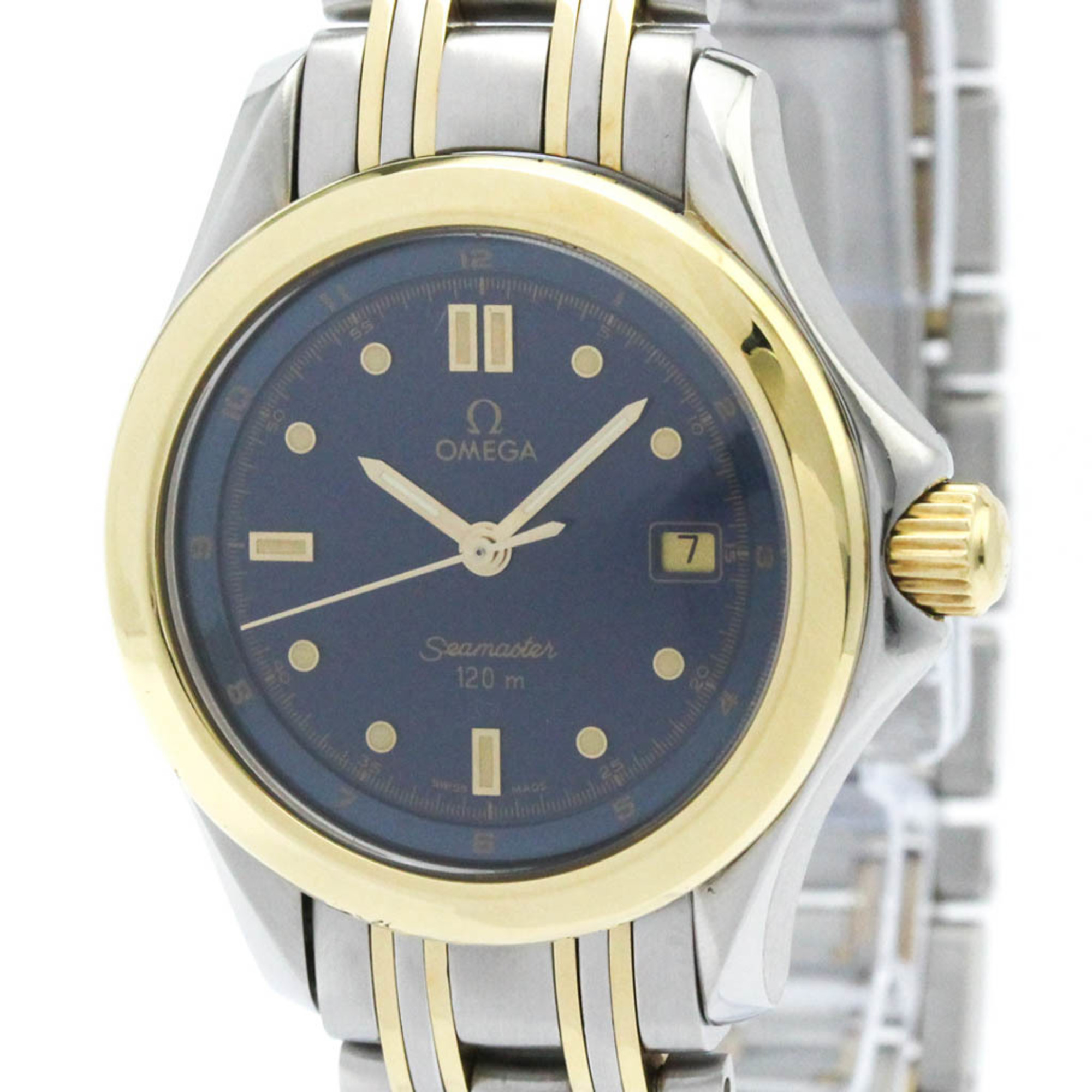 OMEGA Seamaster 120M 18K Gold Steel Ladies Watch 2371.80 Polished