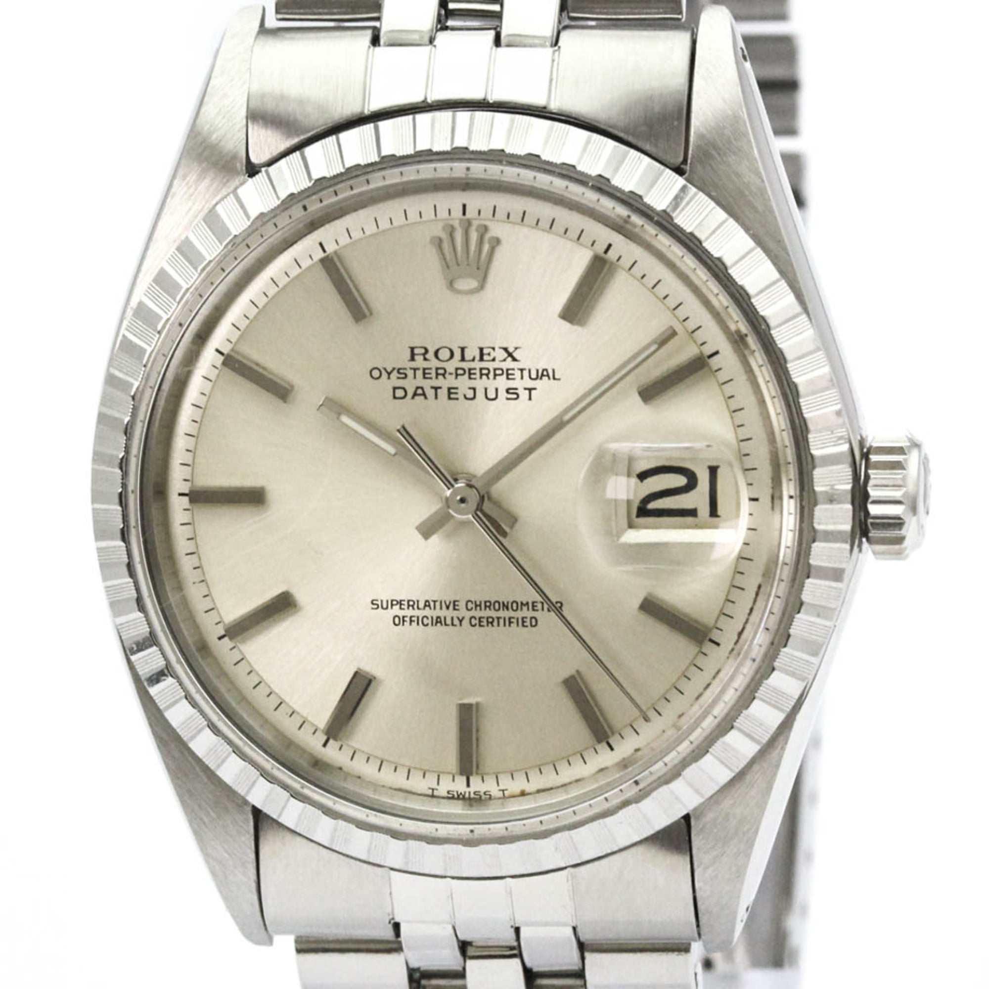 ROLEX Datejust 1603 Stainless Steel Automatic Mens Watch Vintage