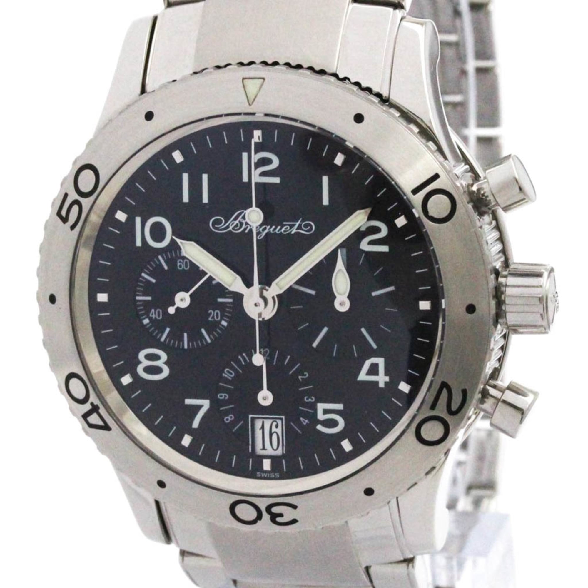 BREGUET Transatlantique Type XX Steel Automatic Watch 3820 Polished