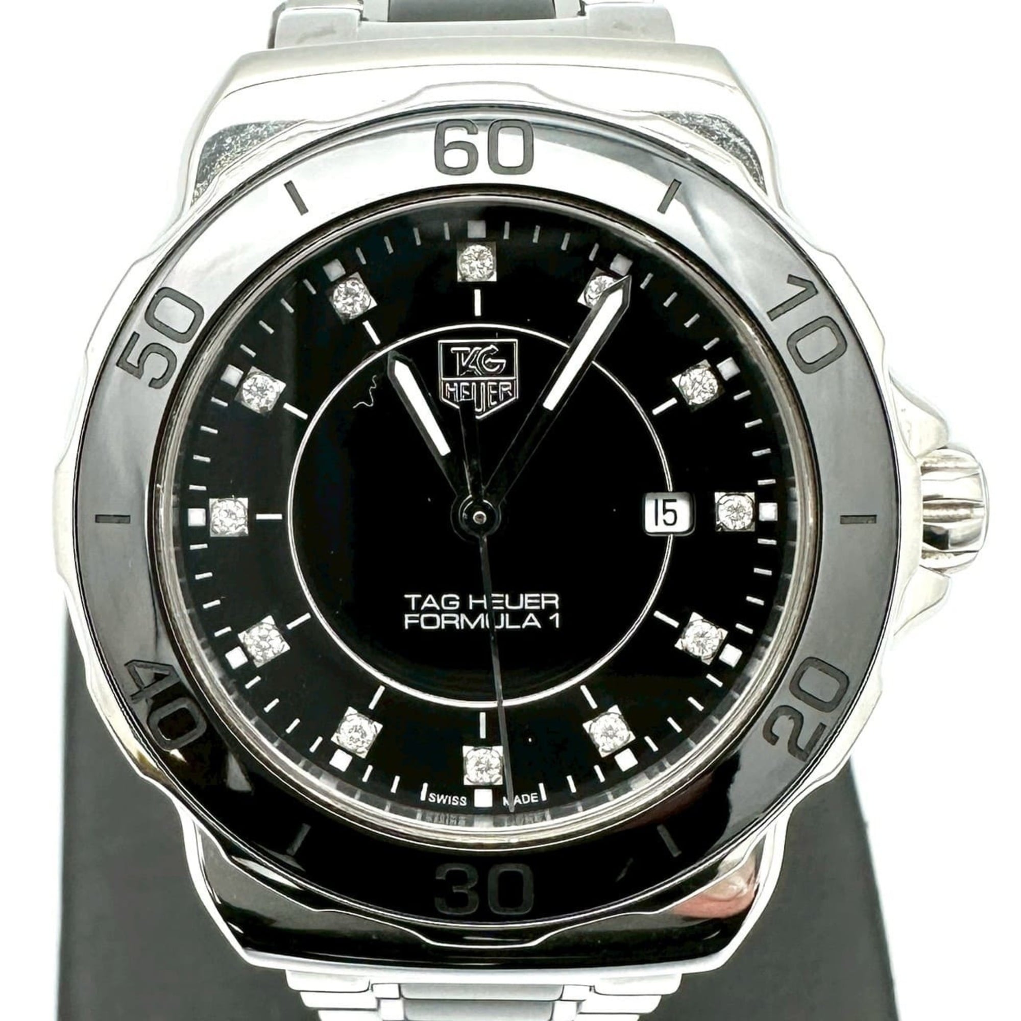 TAG HEUER Formula 1 Diamond Watch WAH1314.BA0867 Quartz Stainless Steel Black Dial Women\'s