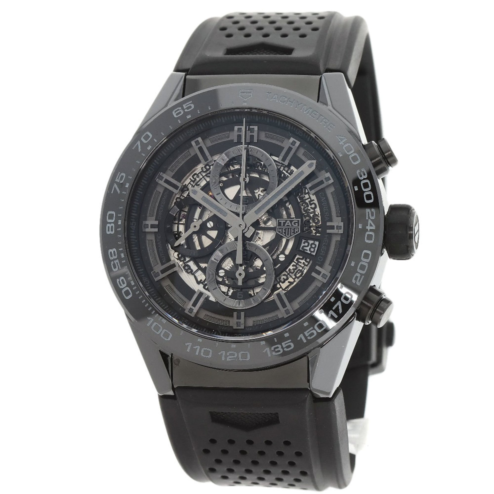 TAG Heuer CAR2A90 Carrera Calibre 01 Watch Ceramic Rubber Men\'s HEUER