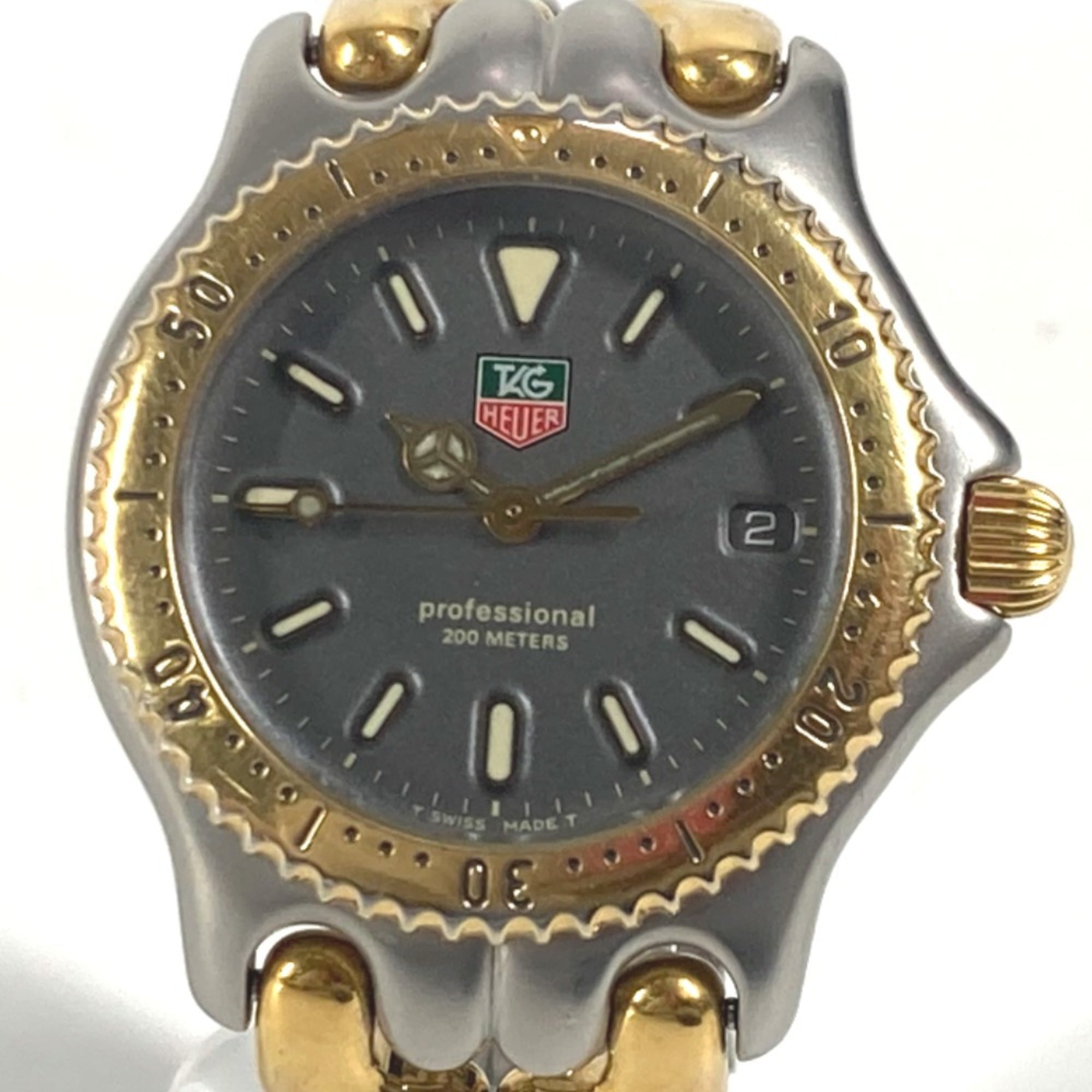 TAG HEUER S95.213K Cell Professional 200 Watch Men\'s Logo Combination SS Boys Gold