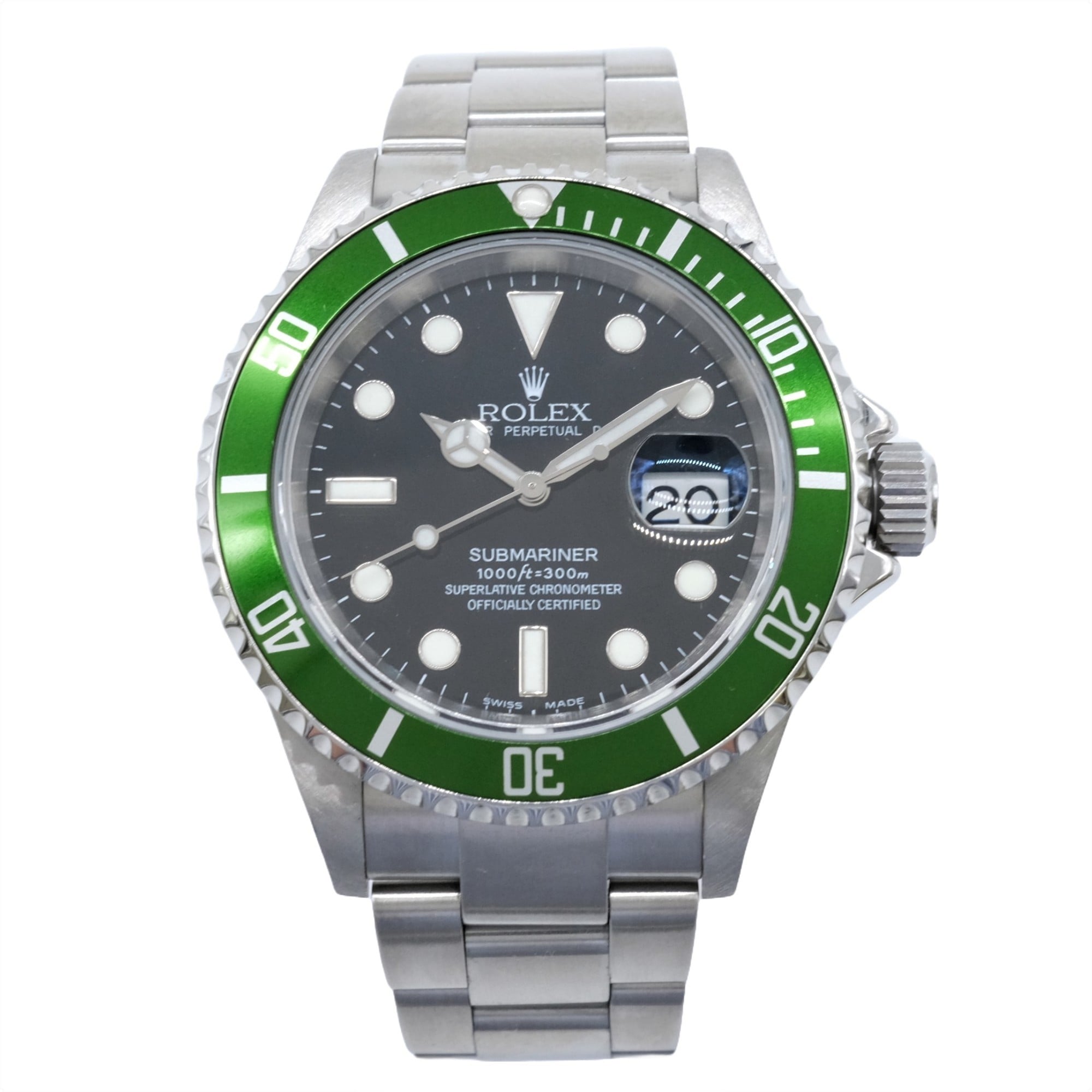 Rolex Submariner Green Sub Automatic Self-Winding Wristwatch 16610LV 16610