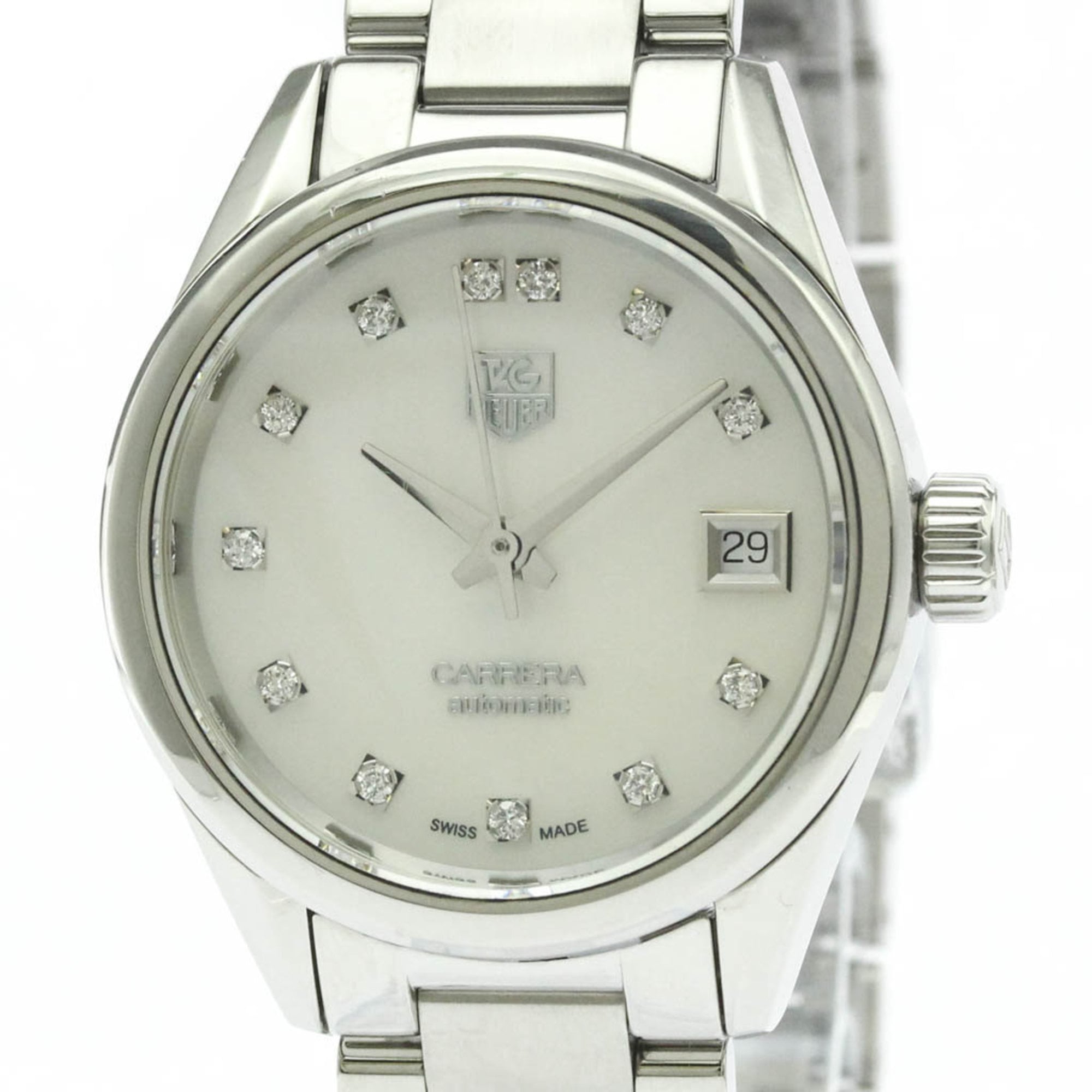 TAG HEUER Carrera Calibre 9 Diamond MOP Ladies Watch WAR2414