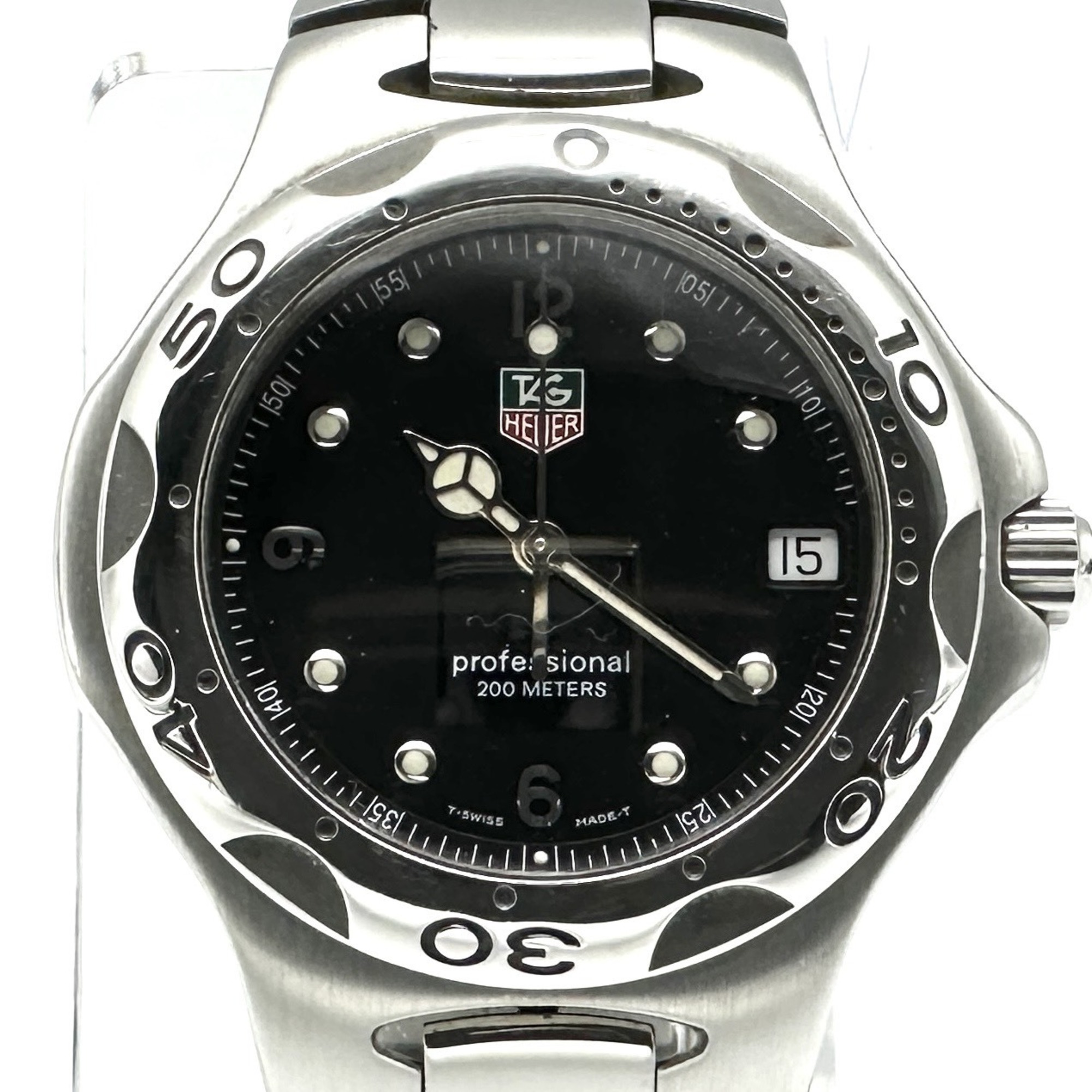 TAG HEUER Kirium Professional 200 Date WL1112 Quartz Stainless Steel Men\'s Watch with Black Dial