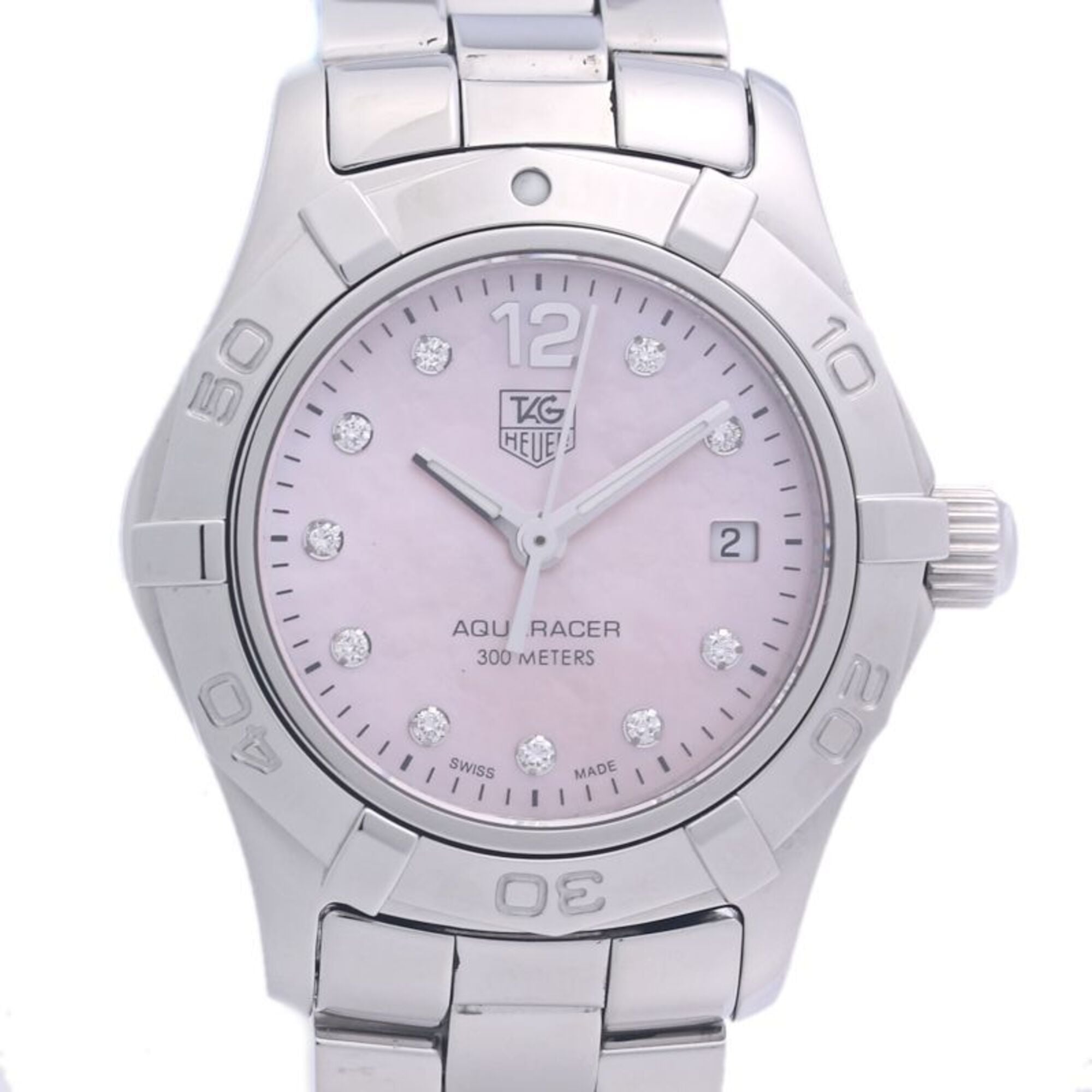 TAG Heuer Aquaracer 10P Diamond WAF141A.BA0824 Women\'s Watch Stainless Steel 40313