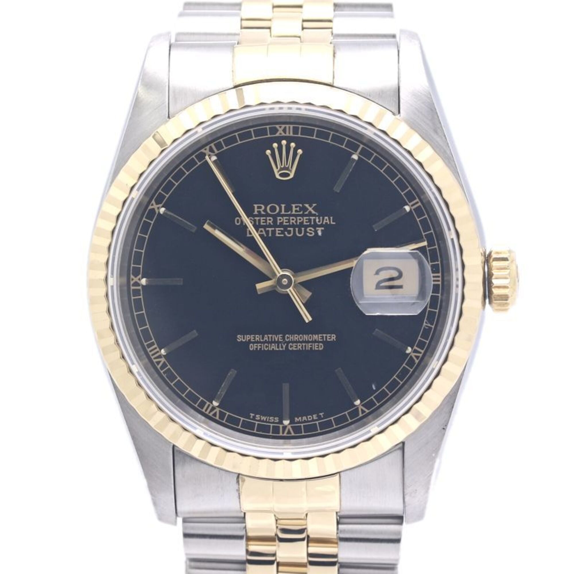 ROLEX Datejust 16233 Men\'s Watch 18K Yellow Gold x Stainless Steel 40303