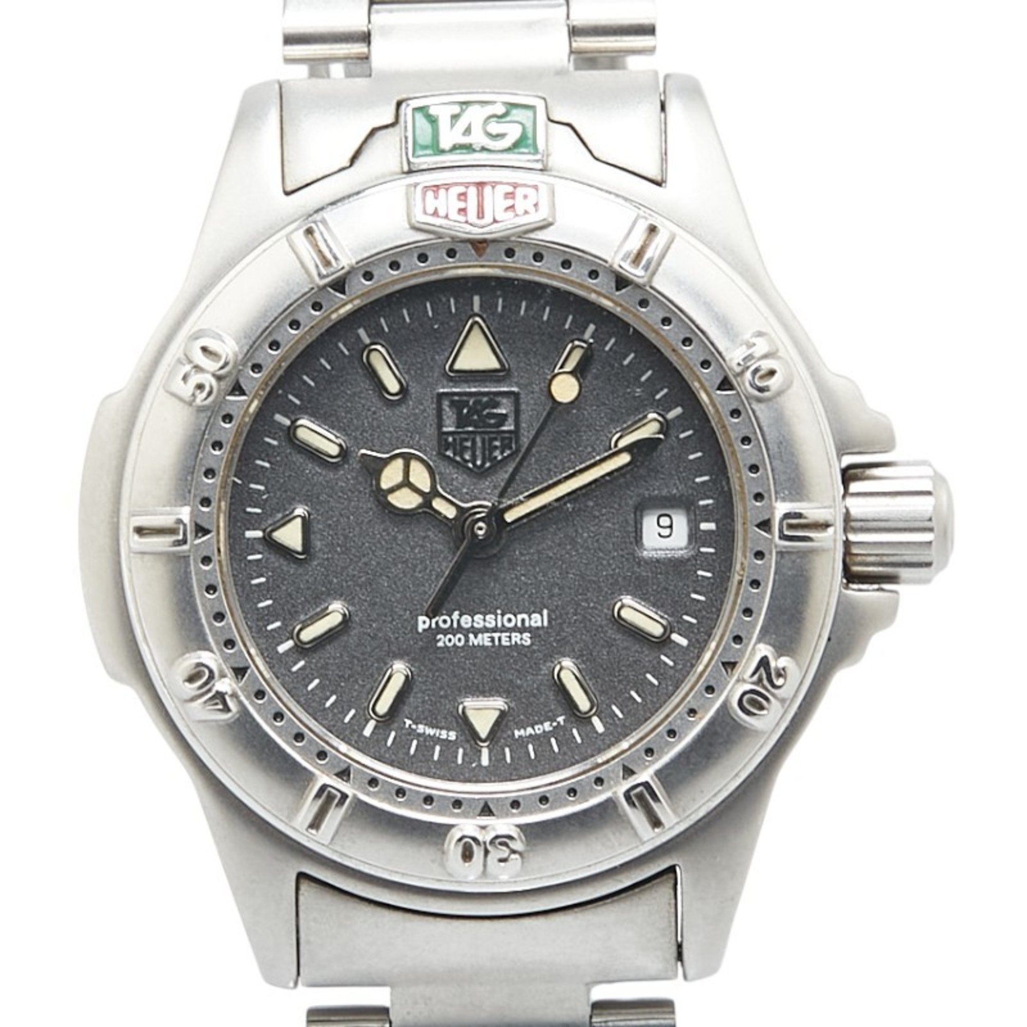 TAG Heuer 4000 Series Watch WF1411-0 Quartz Gray Dial Stainless Steel Women\'s HEUER