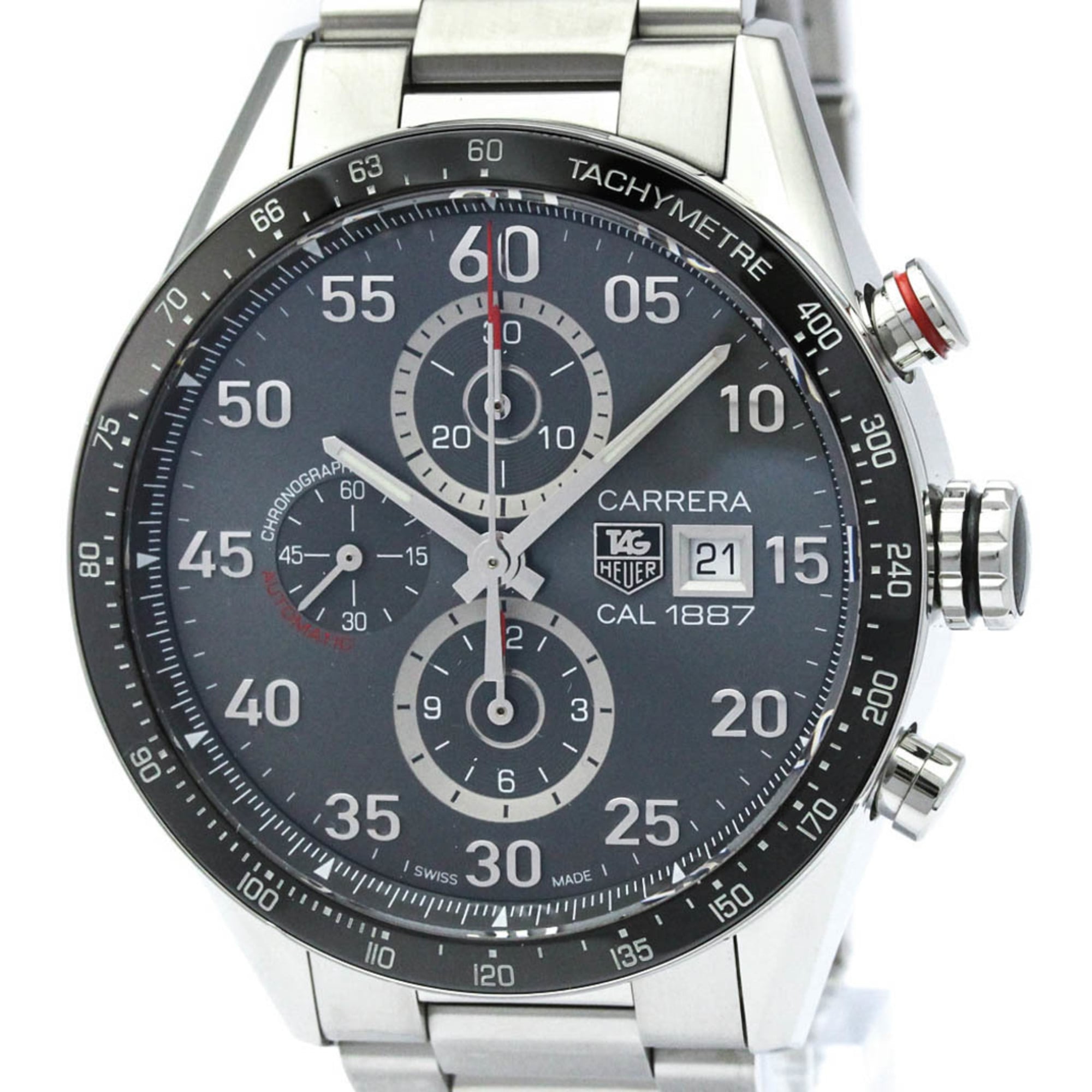 TAG HEUER Carrera Calibre 1887 Chronograph Steel Watch CAR2A11 Polished