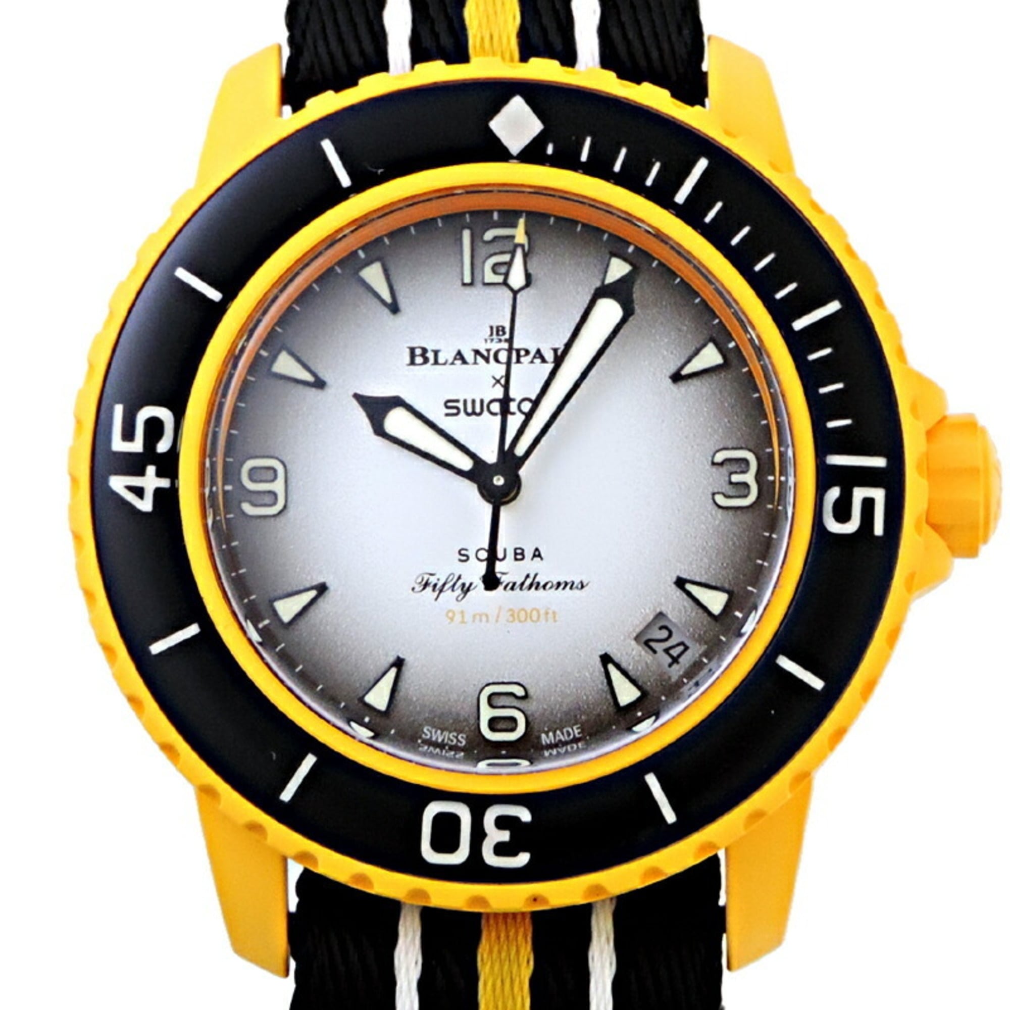 Swatch x Blancpain Fifty Fathoms Pacific Ocean Men\'s Watch SO35P100