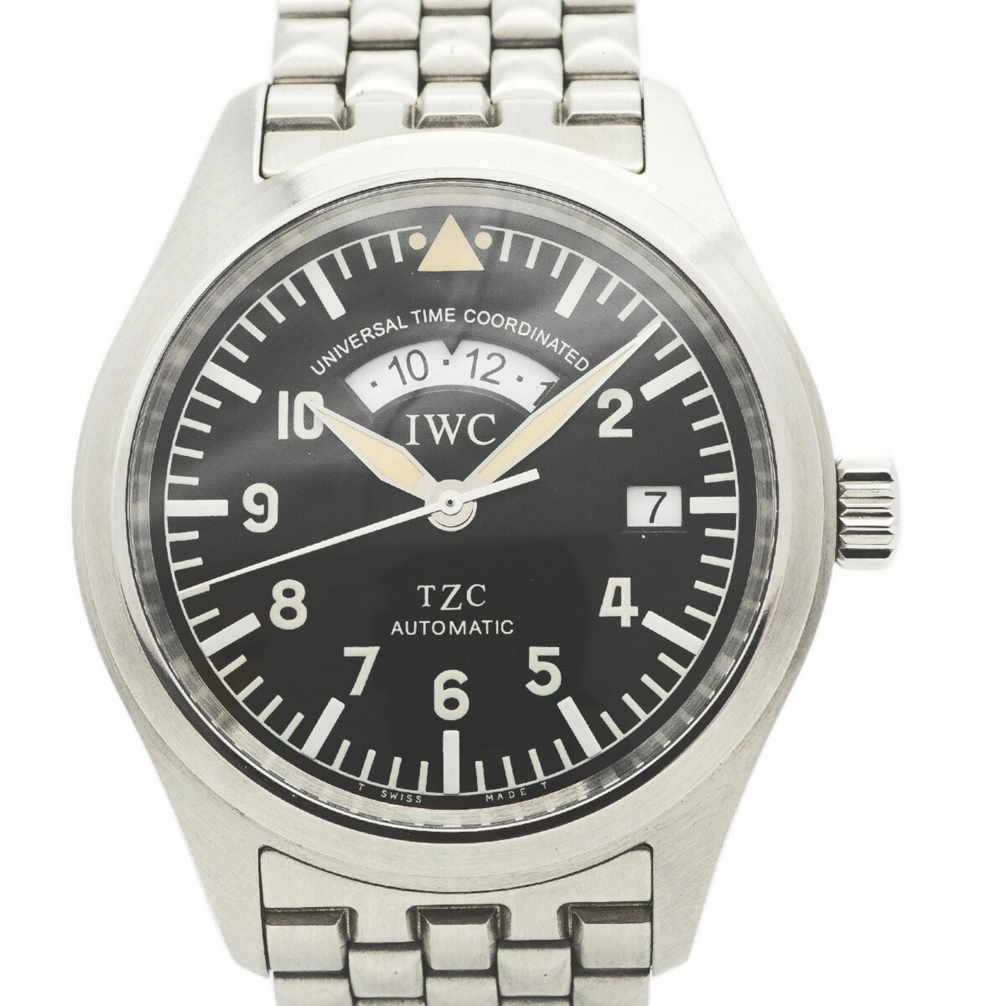 IWC Schaffhausen Pilot\'s Watch Flieger UTC IW325102 Black Dial Men\'s