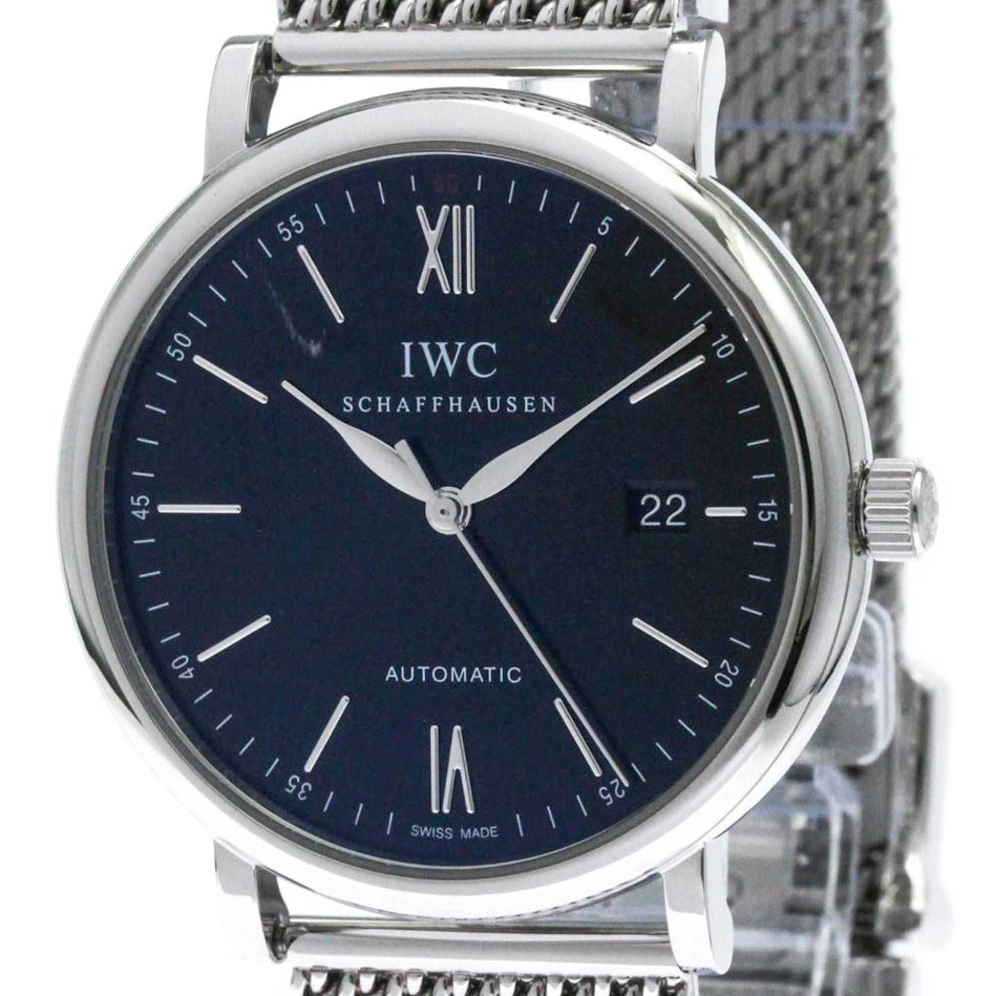 IWC Portofino Steel Automatic Mens Watch IW356502 Polished