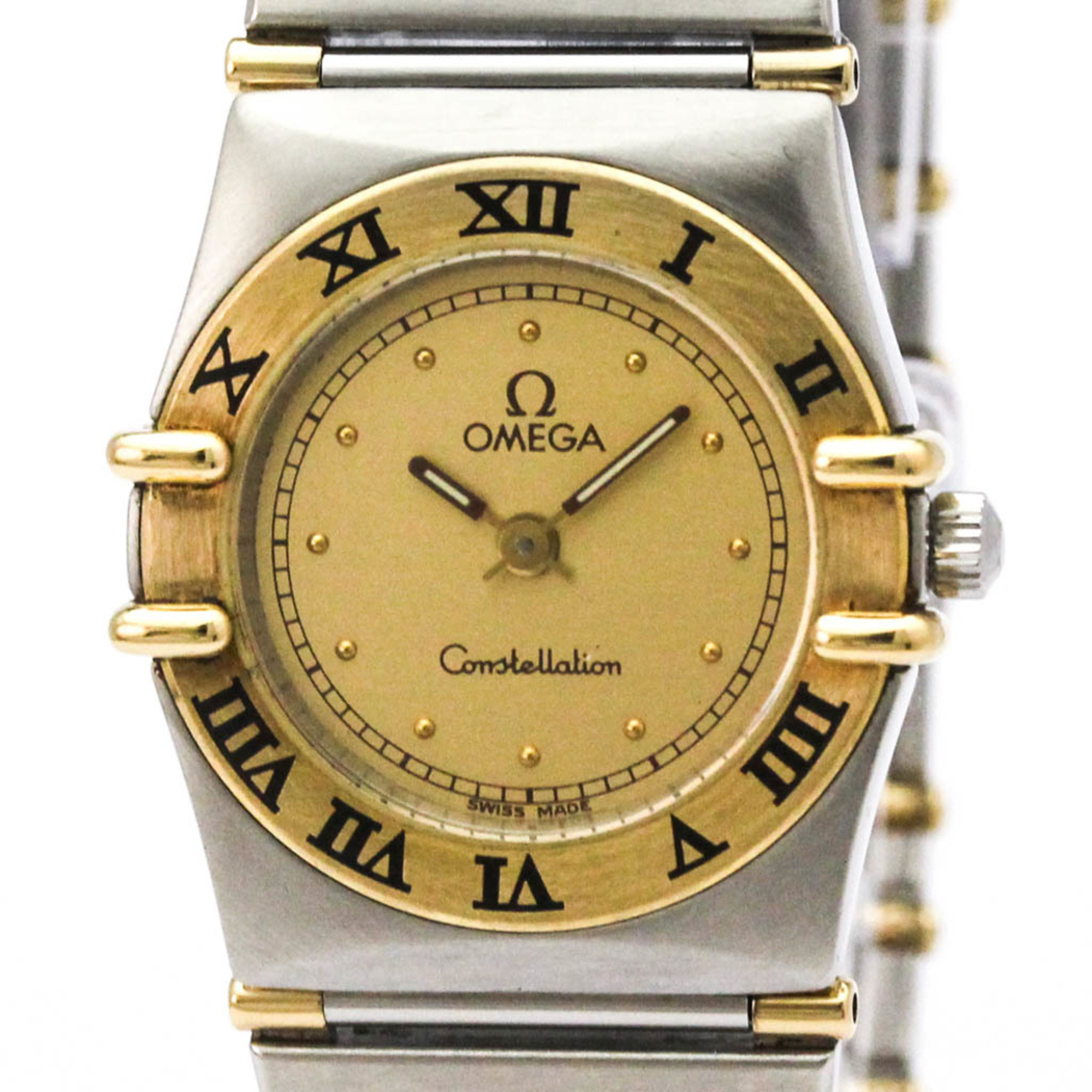 OMEGA Constellation 18K Gold Steel Ladies Watch 795.1080 Polished
