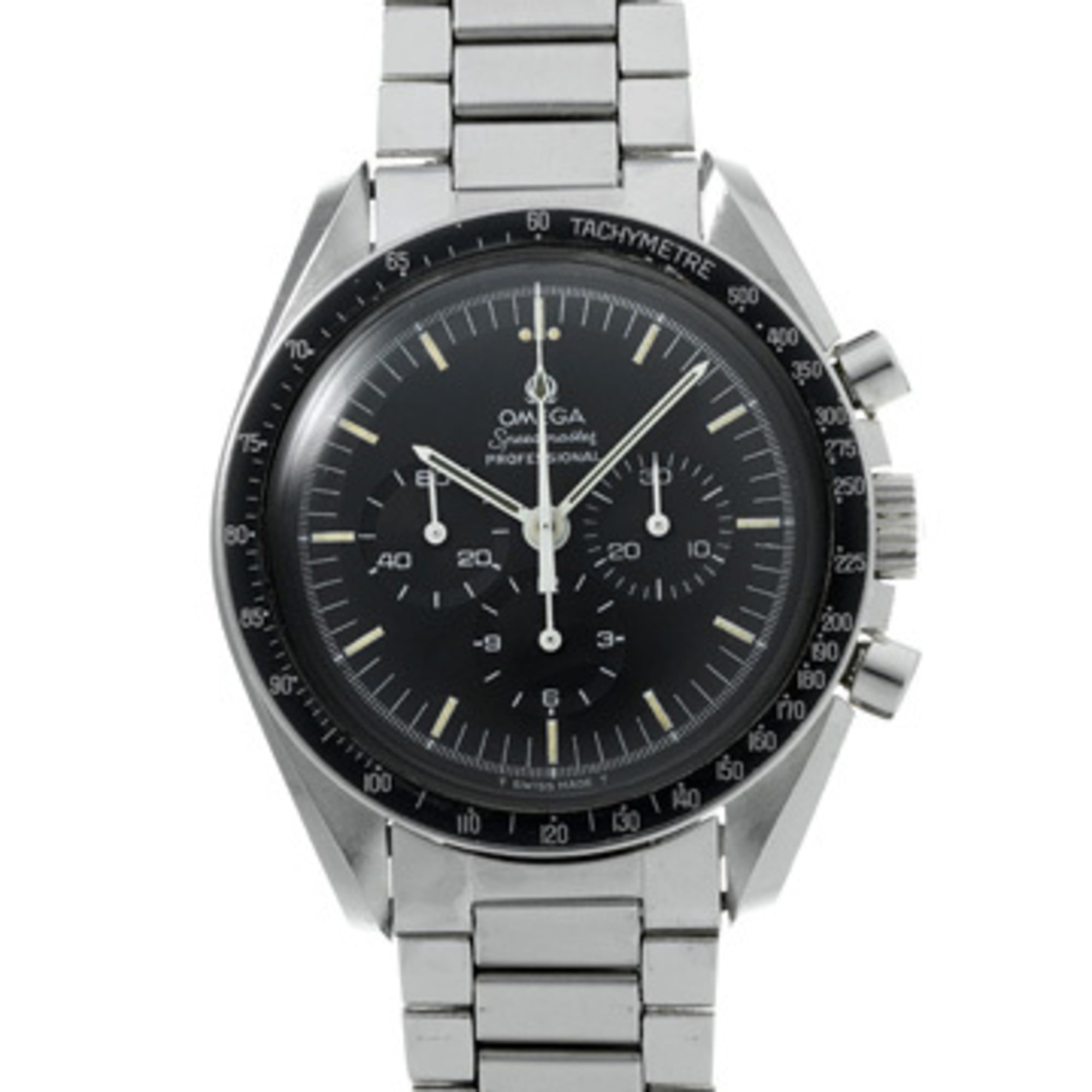 Omega Speedmaster Antique Caterpillar Bracelet ST145.0022 Black Men\'s Watch Manual Winding