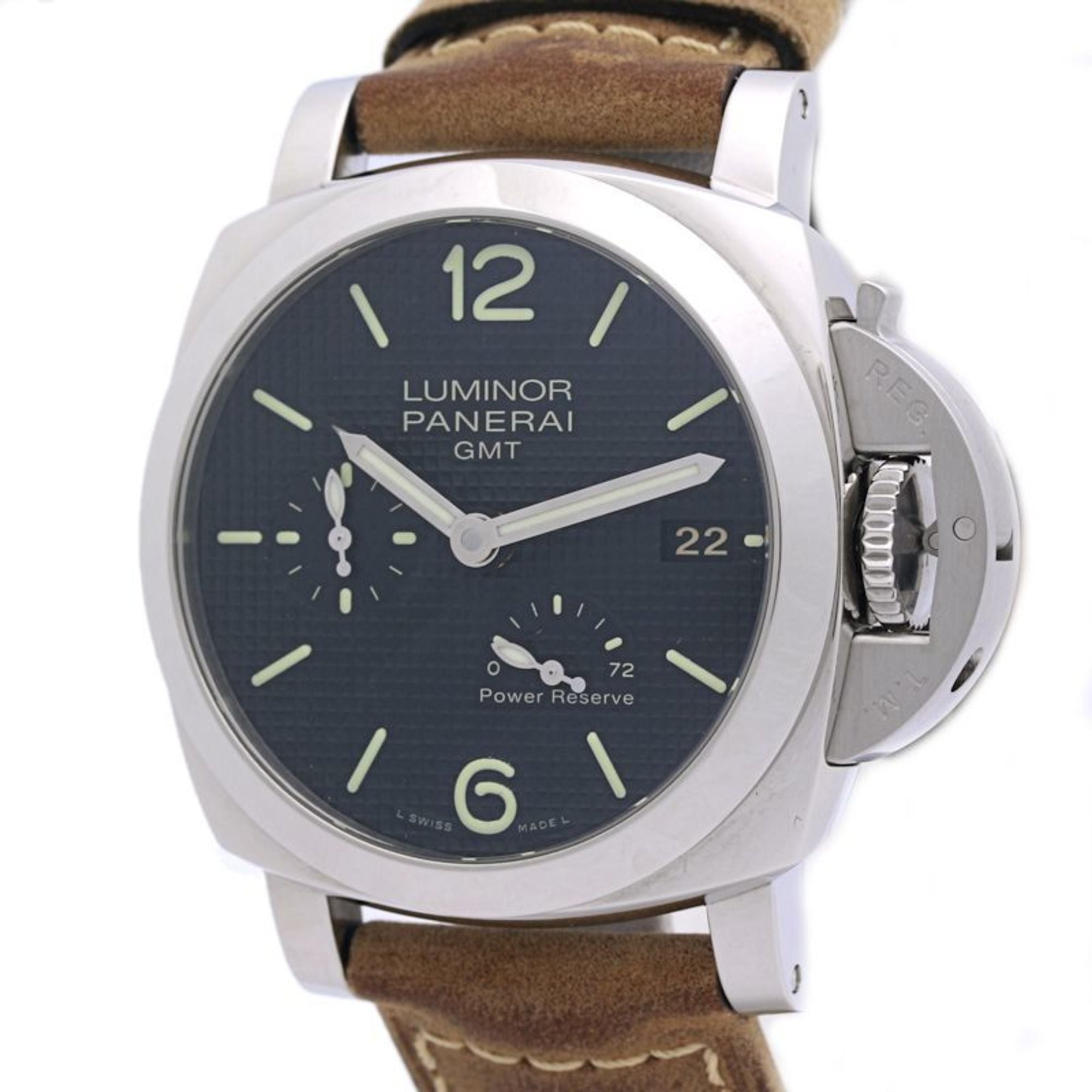 Panerai Luminor 1950 3 Days GMT PAM00537 Power Reserve Acciaio Men\'s Watch 40286