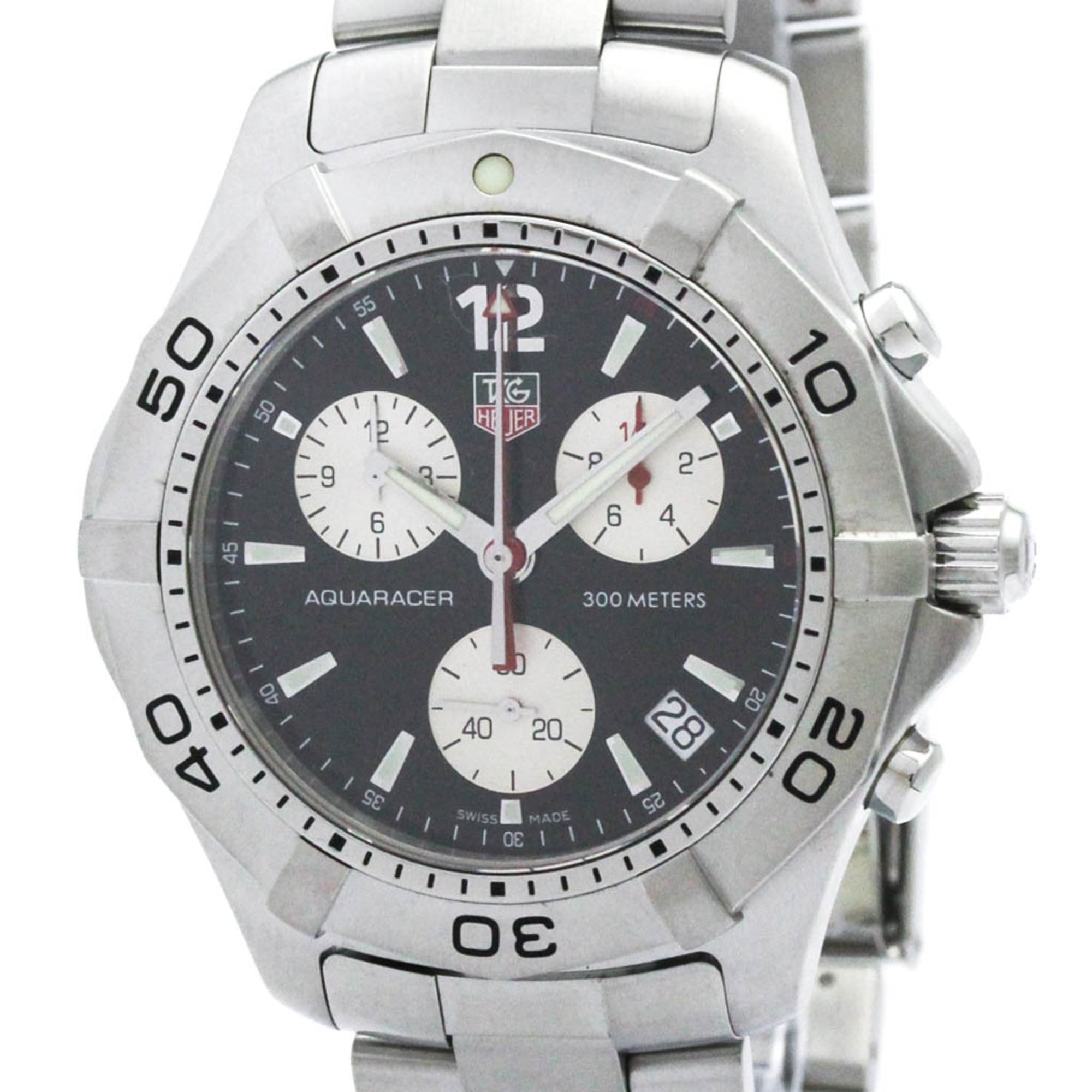 TAG HEUER Aquaracer Chronograph Quartz Mens Watch CAF1110 Polished
