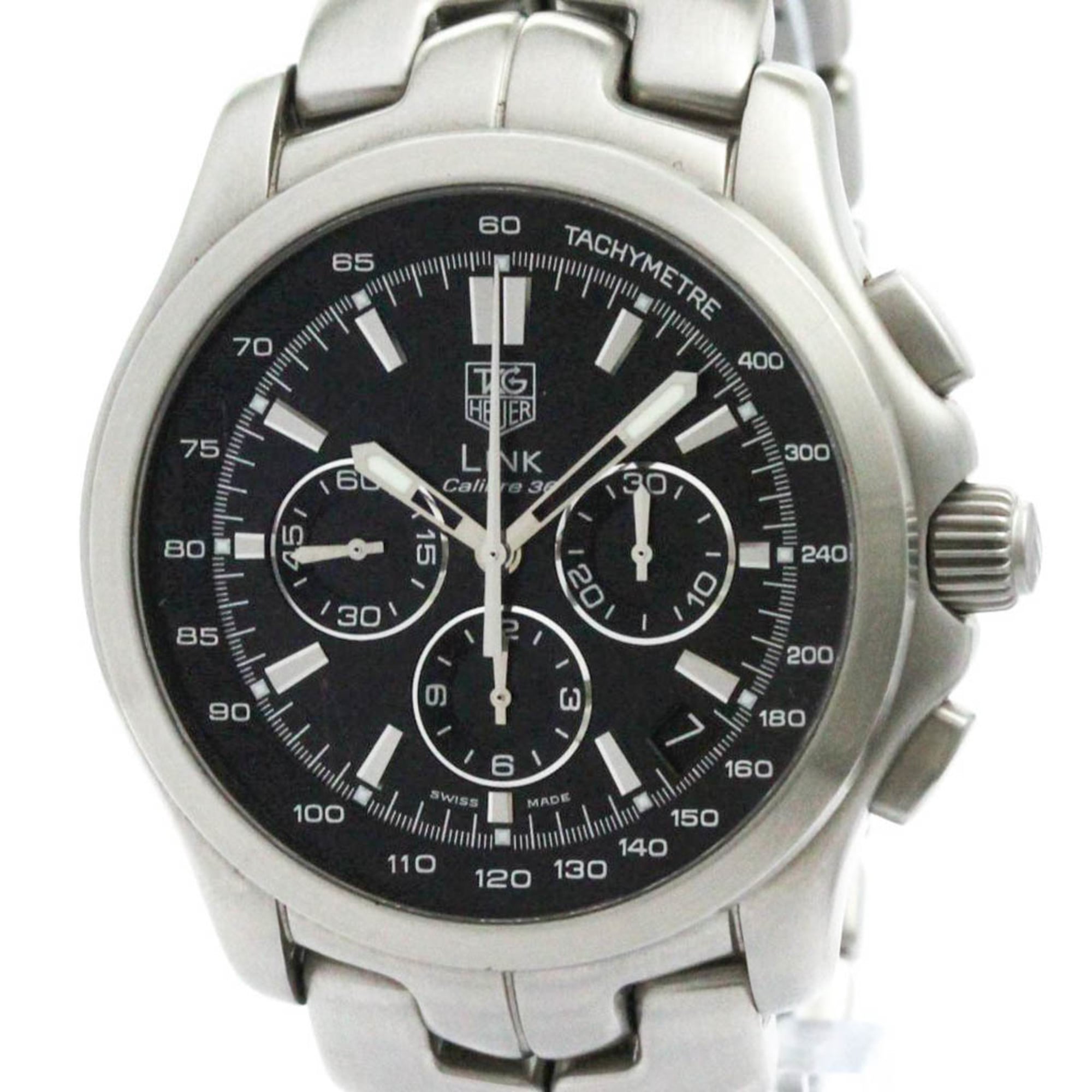 Polished TAG HEUER Link Calibre 16 Chronograph Automatic Watch CT511A