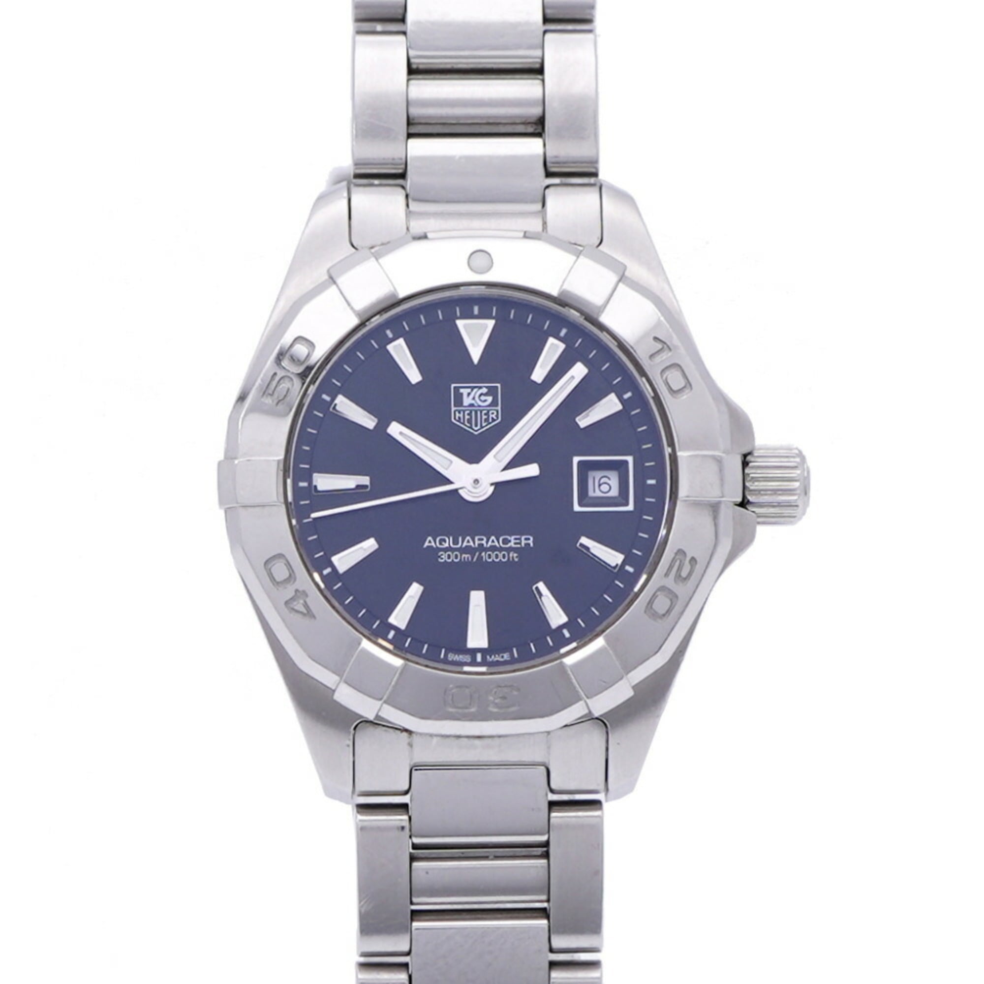 TAG Heuer Aquaracer WAY1410 Quartz Watch Stainless Steel Black Dial 0038TAG HEUER Women\'s