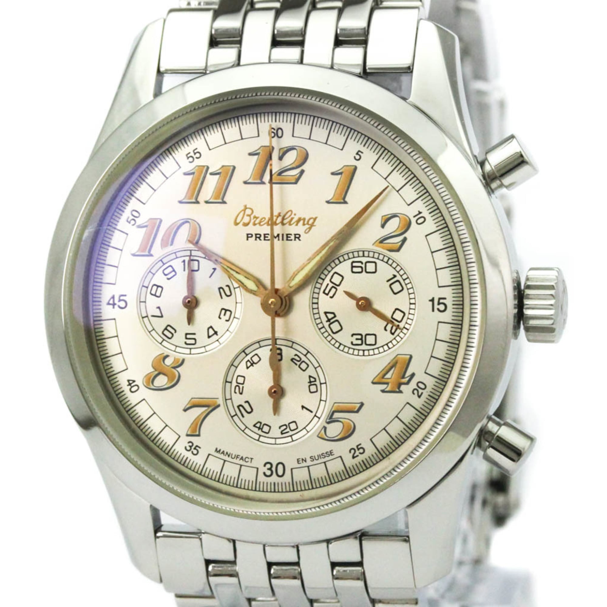 BREITLING Headwind Stainless Steel Automatic Mens Watch A40035 Polished