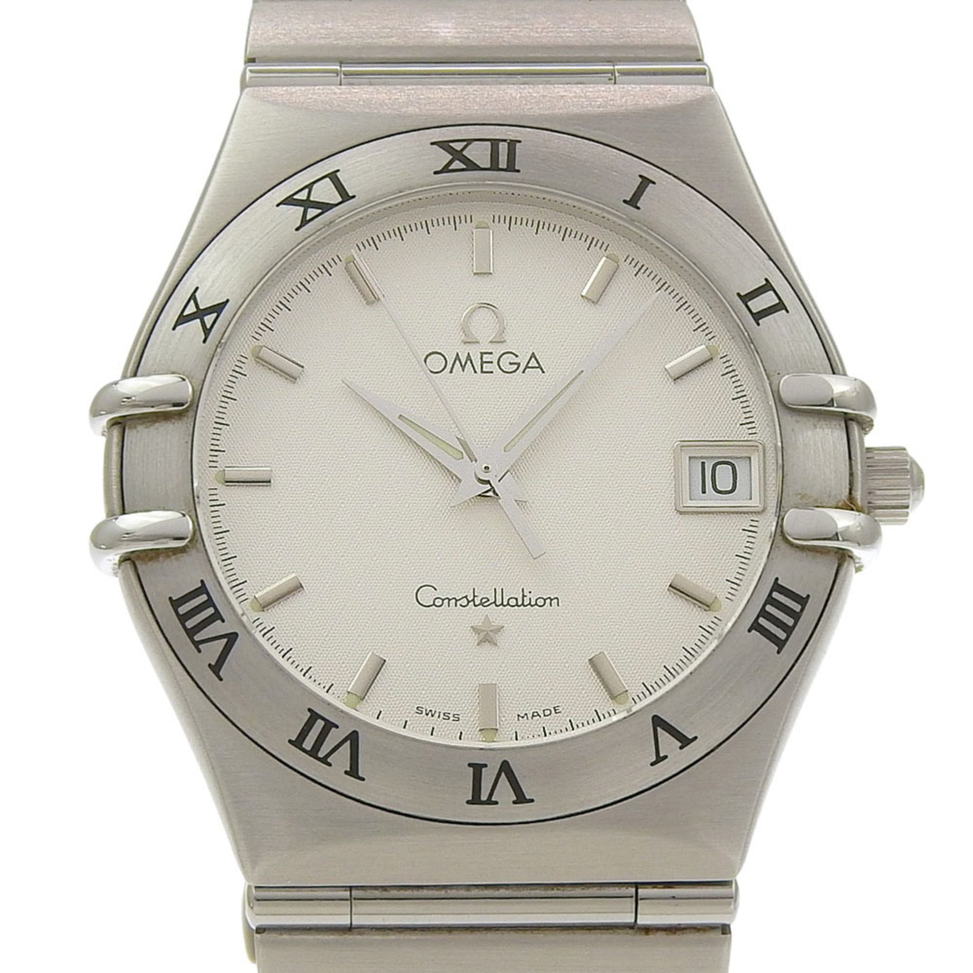Omega Constellation Watch 1512.30 Stainless Steel 1998 Quartz Analog Display White Dial Women\'s