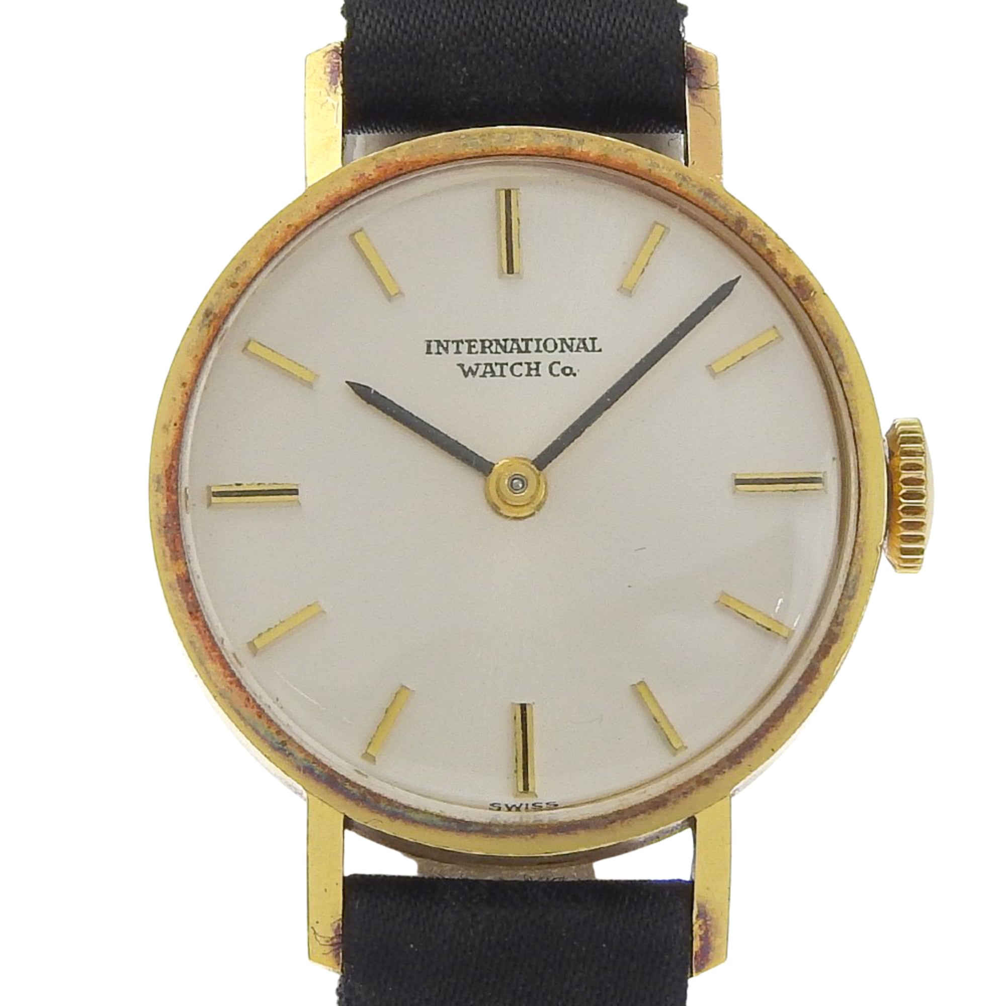 International Watch Company (IWC) Vintage Watch, Caliber 41, 18K Yellow Gold x Leather Strap, Manual