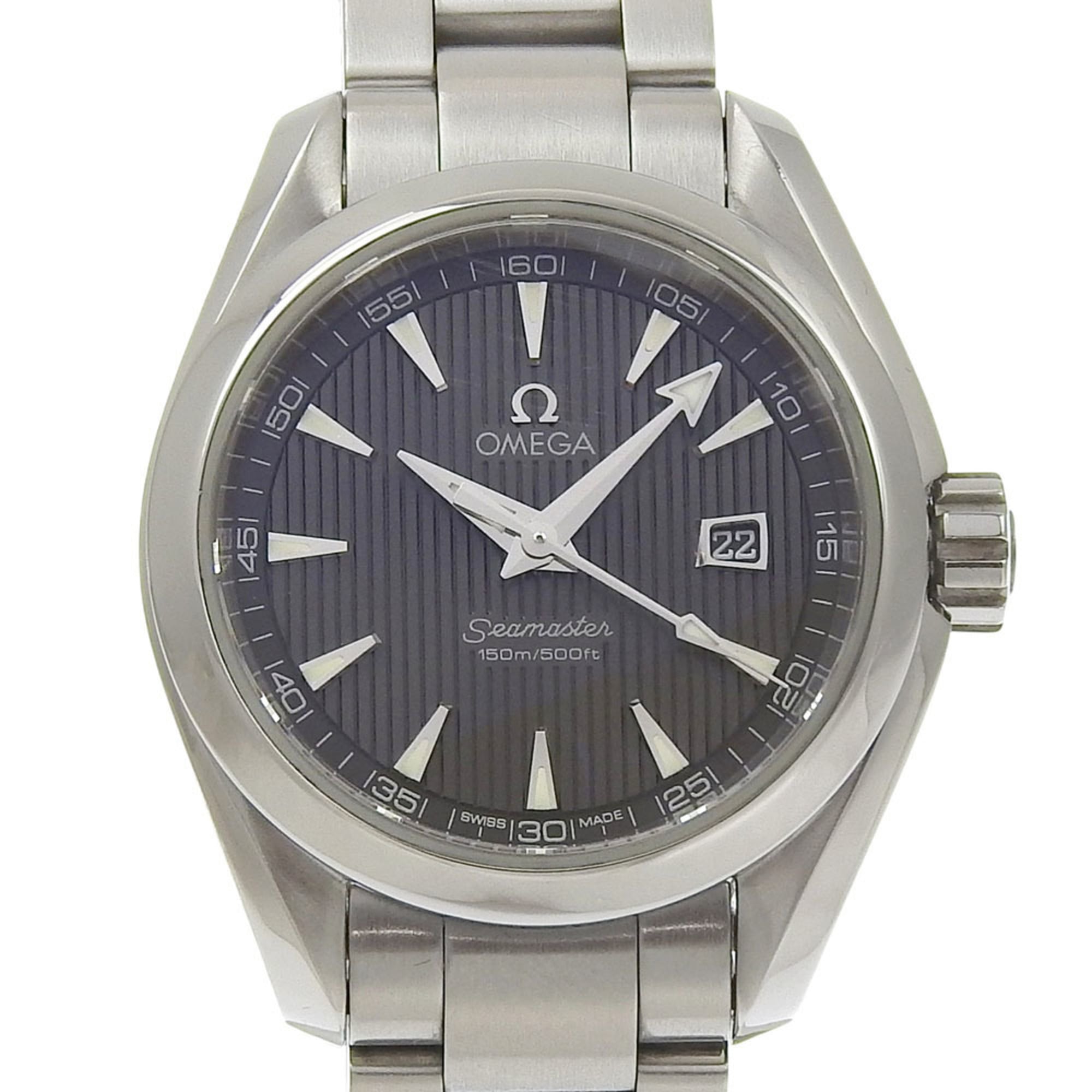 Like New Omega Seamaster Aqua Terra Date 150m Water Resistant 231 10 61 06 001 Gray Dial Stainless S