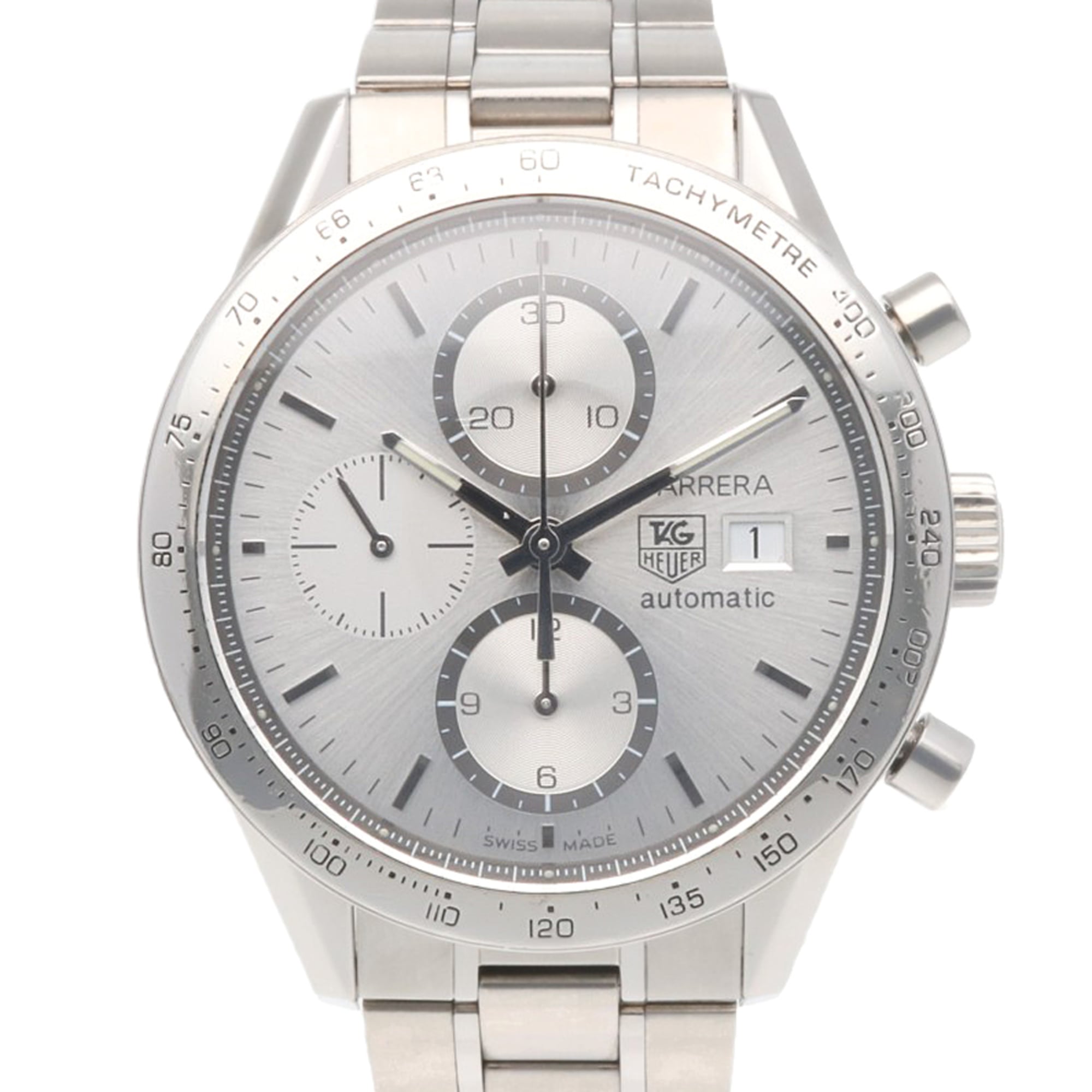 TAG Heuer Carrera Calibre 16 Watch, Stainless Steel CV2017-2 Automatic, Overhauled, Men\'s, HEUER, I