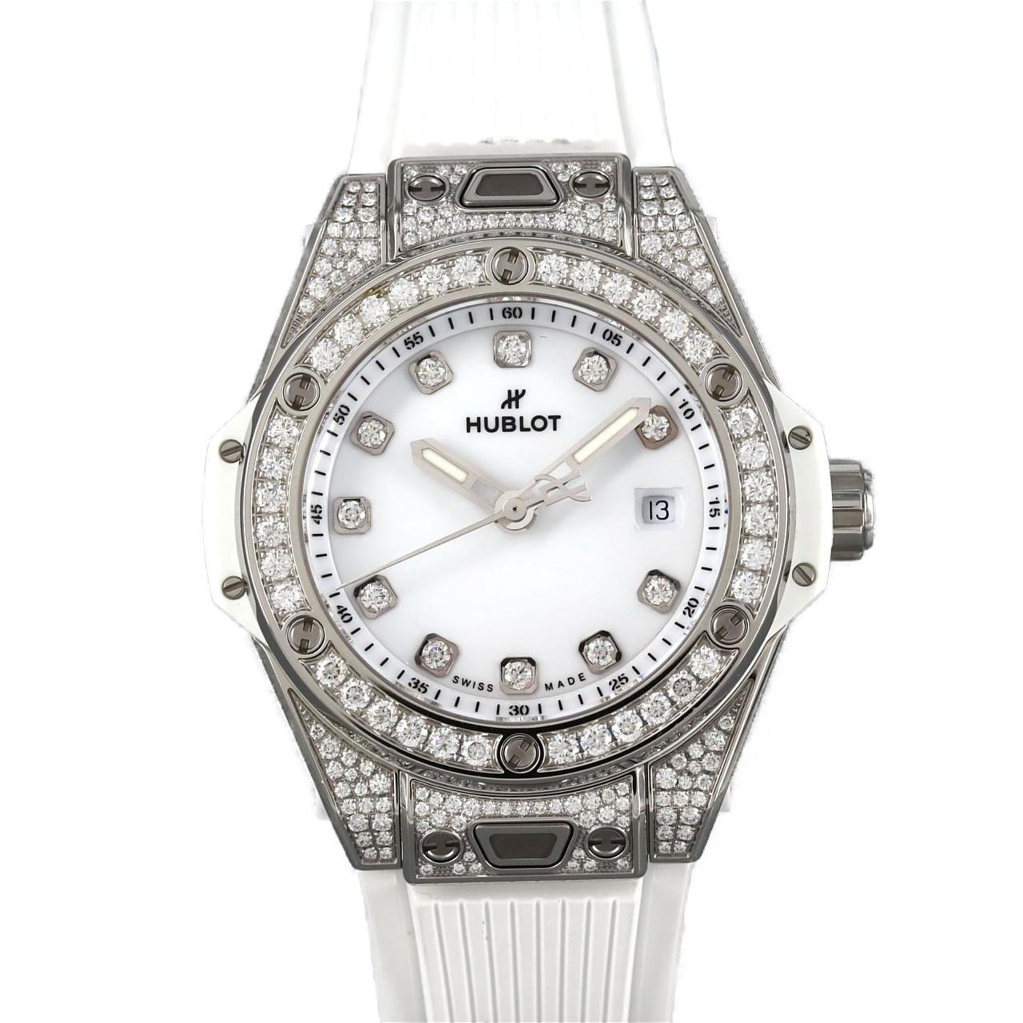 Hublot Big Bang One Click Steel White PavŽ 485.SE.2210.RW.1604 SS Automatic Watch
