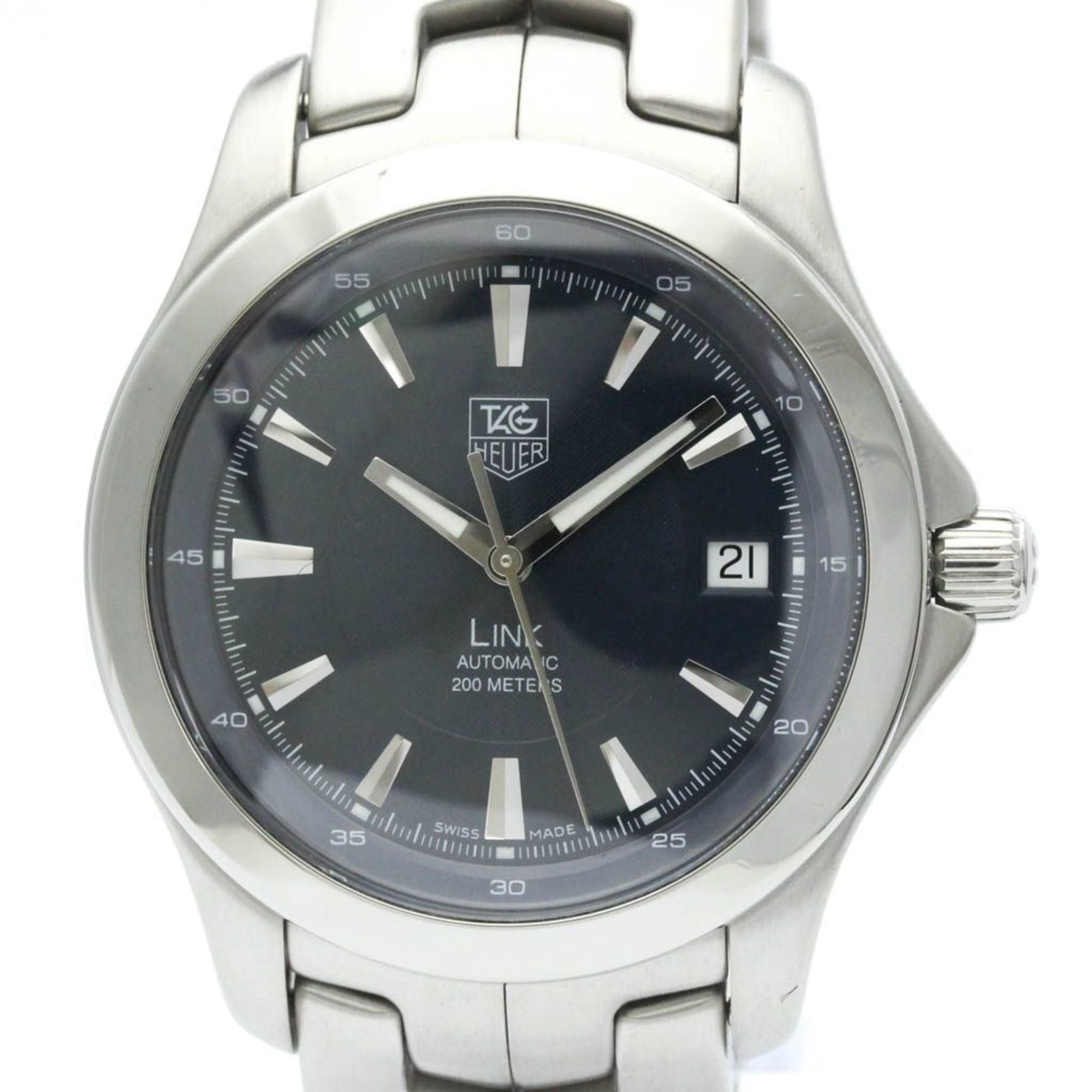 TAG HEUER Link Stainless Steel Automatic Mens Watch WJF2112 Polished