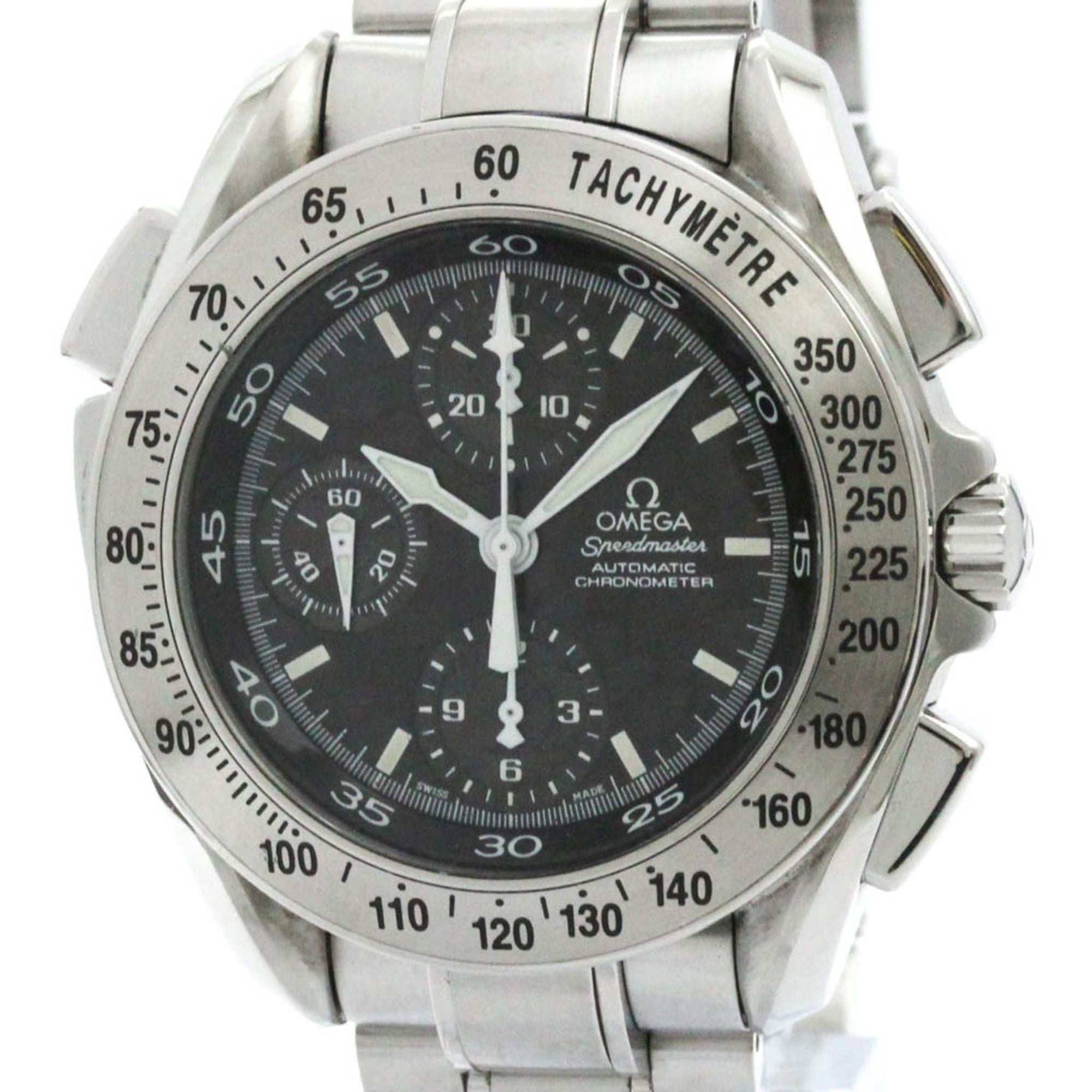 Polished OMEGA Speedmaster Split Second Steel Automatic Watch 3540.50