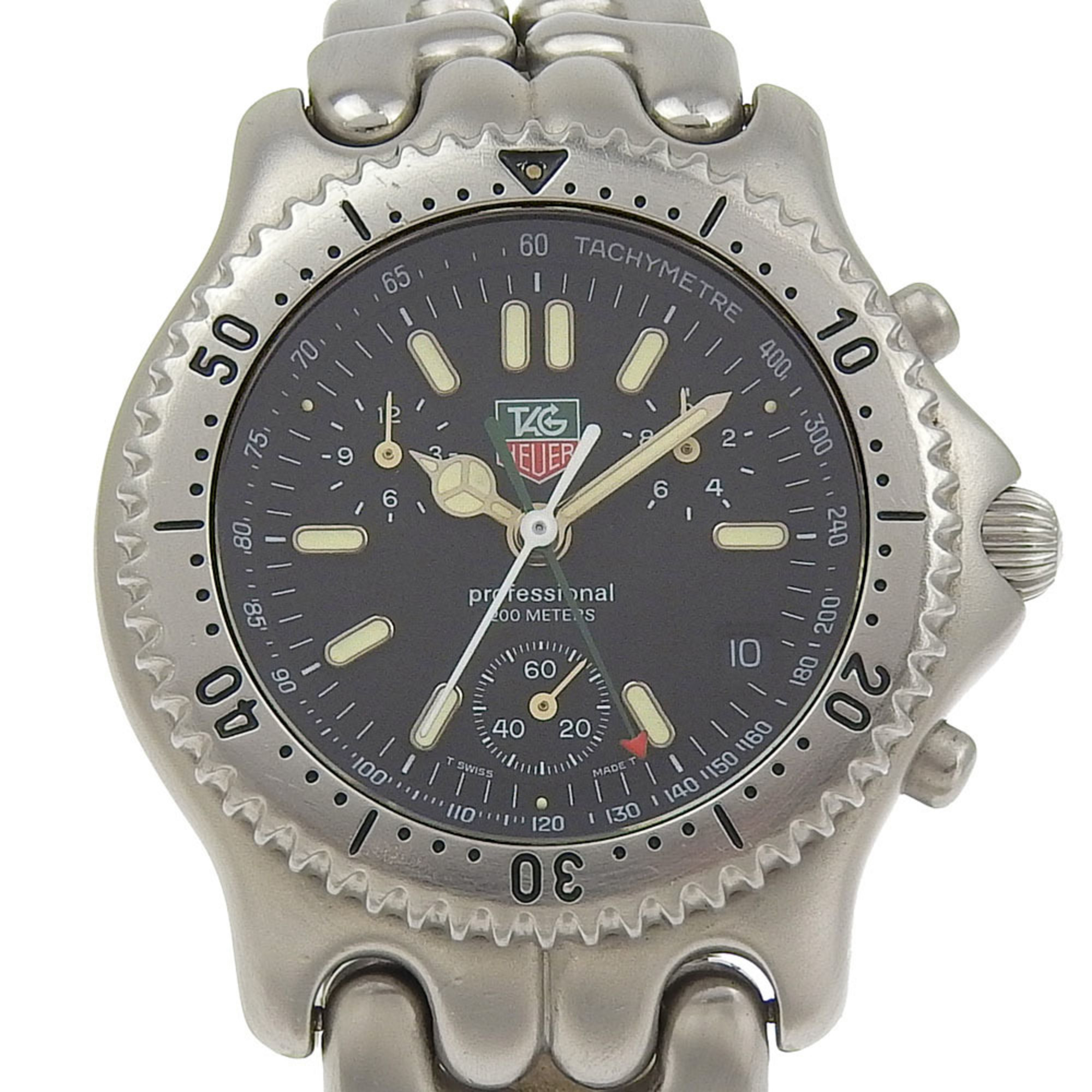 TAG HEUER Cell Series Watch Professional 200M S39.306 Stainless Steel Quartz Multi-Hand Analog Displ