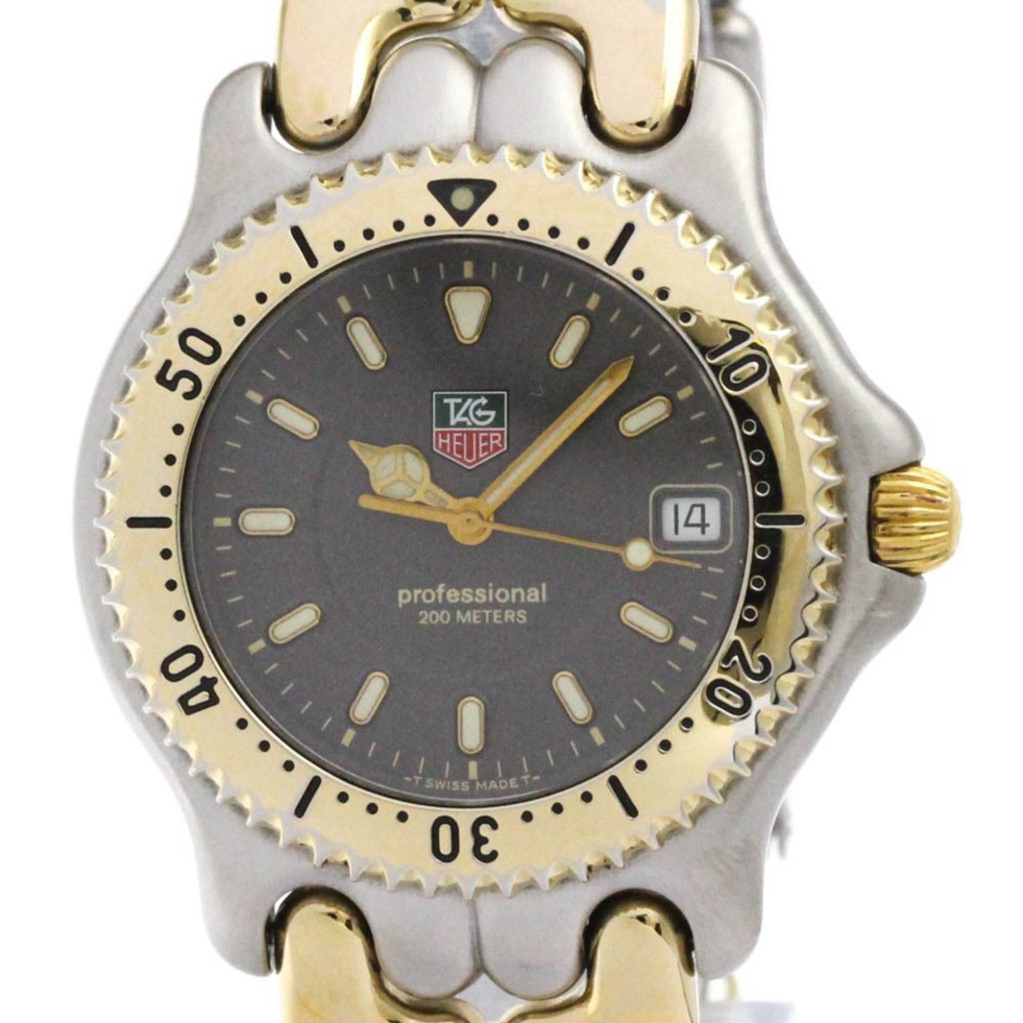 TAG HEUER Sel Professional 200M Gold Plated Steel Watch WG1120 Polished