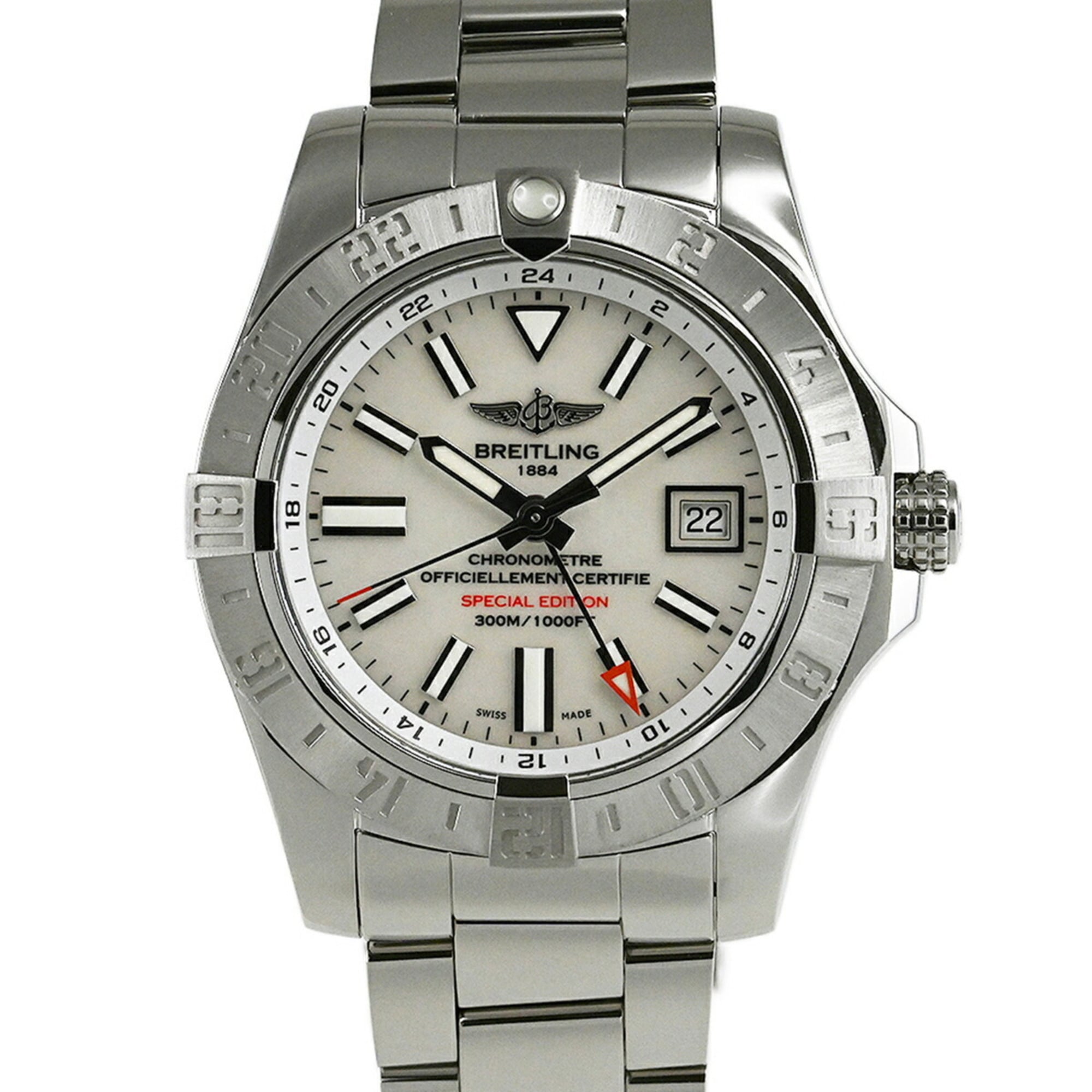 BREITLING Avenger II GMT Mother-of-Pearl Watch, Japan Exclusive, A3239011 A809 (A32390)