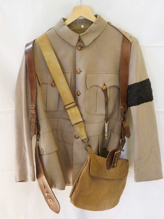 Boer War Imperial Yeomanry uniform, Jacket with Sam Browne and whistle ...