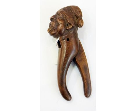 Carved novelty nut cracker inscribed 'Rheinfall'
