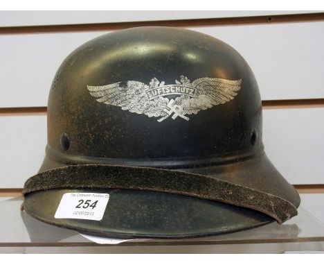 A WWII German Luftschutz gladiator helmet, Civil Police 