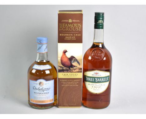 A Single Bottle of Dalwhinnie Winter's Gold Single Malt Whisky, A Bottle of Famous Grouse Cask Series Blended Whisky and a Li