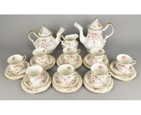 A Paragon Victoriana Rose Tea Set to Comprise Eight Cups, Eight Saucers, Eight Side Plates, Tea Pot, Coffee Pot, Milk Jug and