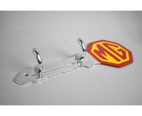 A Cold Painted Aluminium Wall Mounting Key Holder for MG, 30cm Long