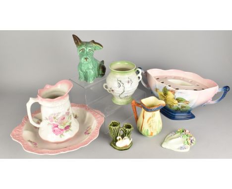 A Collection of Various Early/Mid 20th Century Ceramics to Comprise Sylvac Dog No.1118, Royal Winton Rose Decorated Planter, 