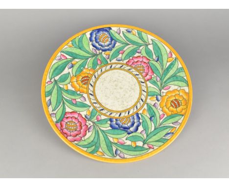 A Charlotte Rhead for Crown Ducal Charger, Persian Rose, 36cm Diameter