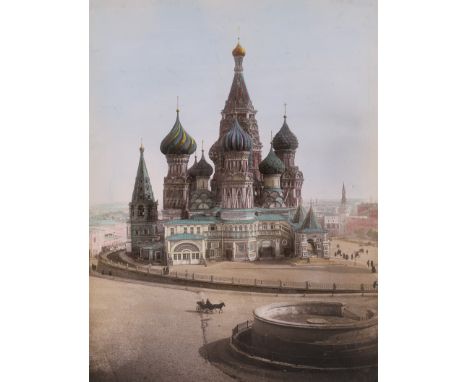 Daziaro, Joseph -- Views of Moscow. 1880s. 6 albumen prints (1 finely hand-colored) mounted to board. Each ca. 27,5 x 20,8 cm