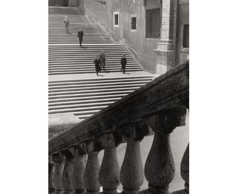 Wolff, Dr. Paul -- Rome. 1940s. Vintage ferrotyped gelatin silver print on doubleweight paper. 23,7 x 17,2 cm. Photographer's