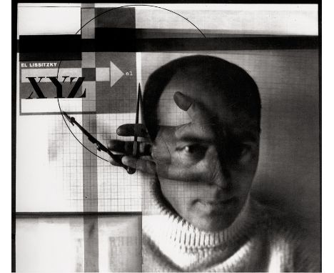 Lissitzky, El -- The Constructor. 1924/printed 1985. Gelatin silver print from the original glass plate negative on Agfa pape